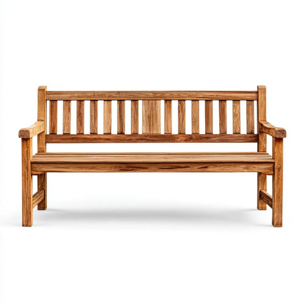 Panca da giardino in legno massello - 150x60x90 cm - Colore Naturale