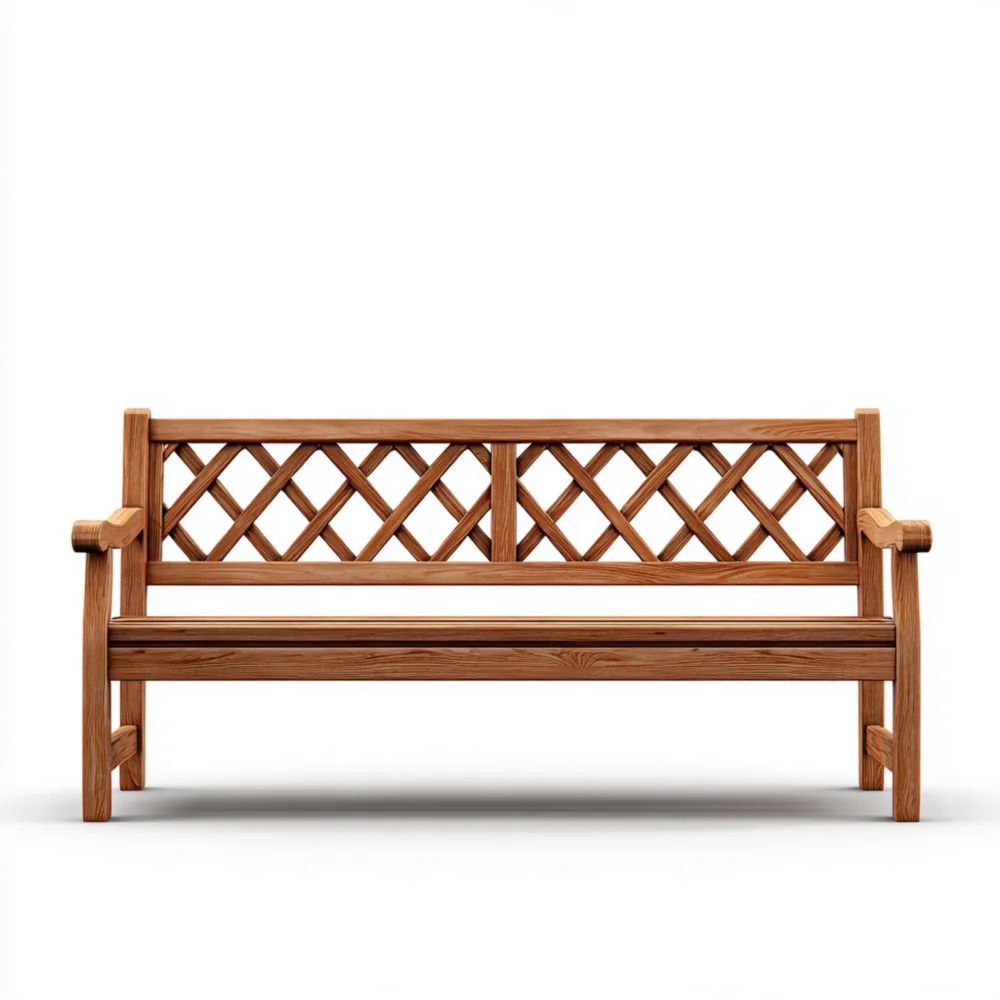 Panca da giardino in legno 150x60x90 cm - Colore Naturale - Design classico