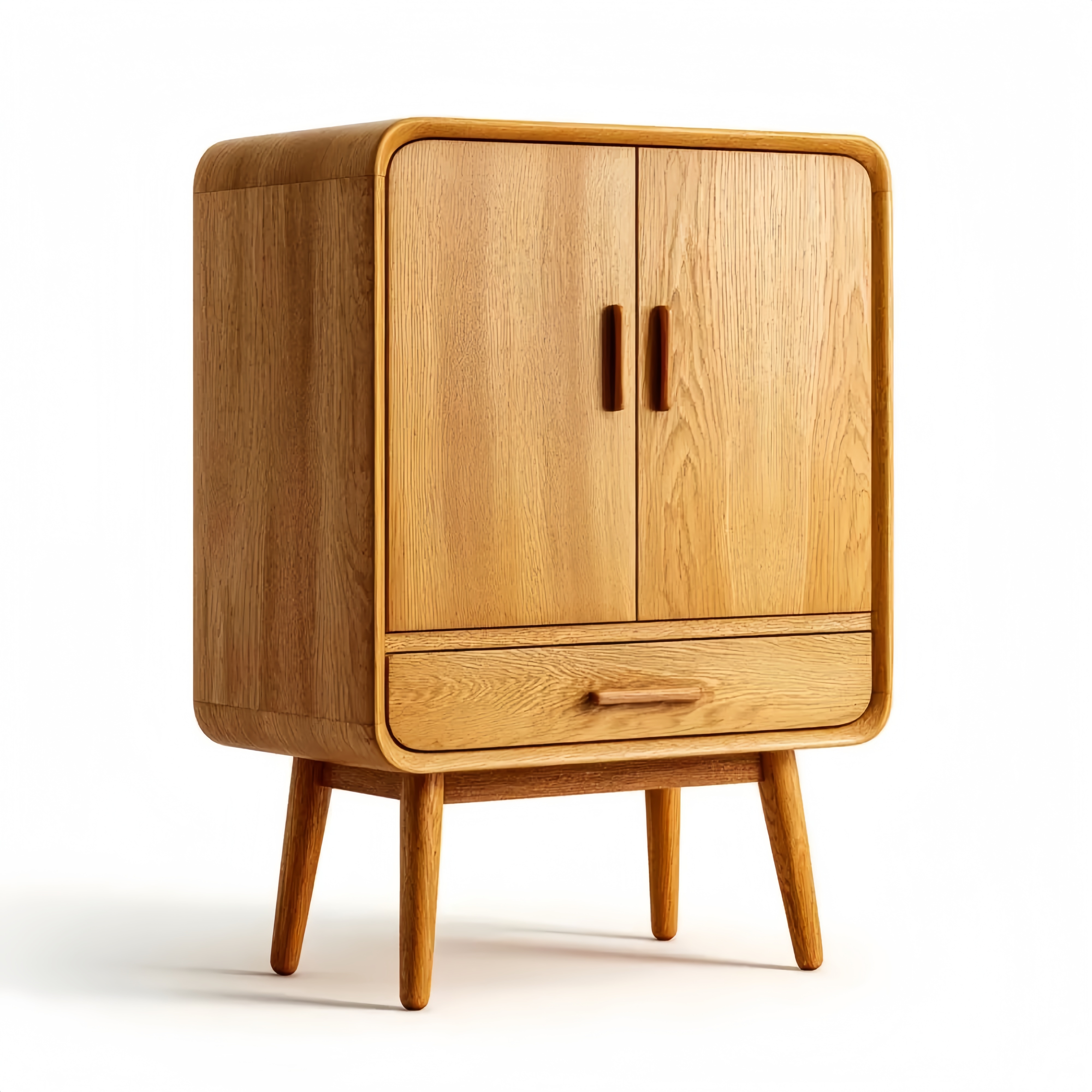 Mobile contenitore legno massiccio 70x40x90 cm - Naturale - Design Scandinavo