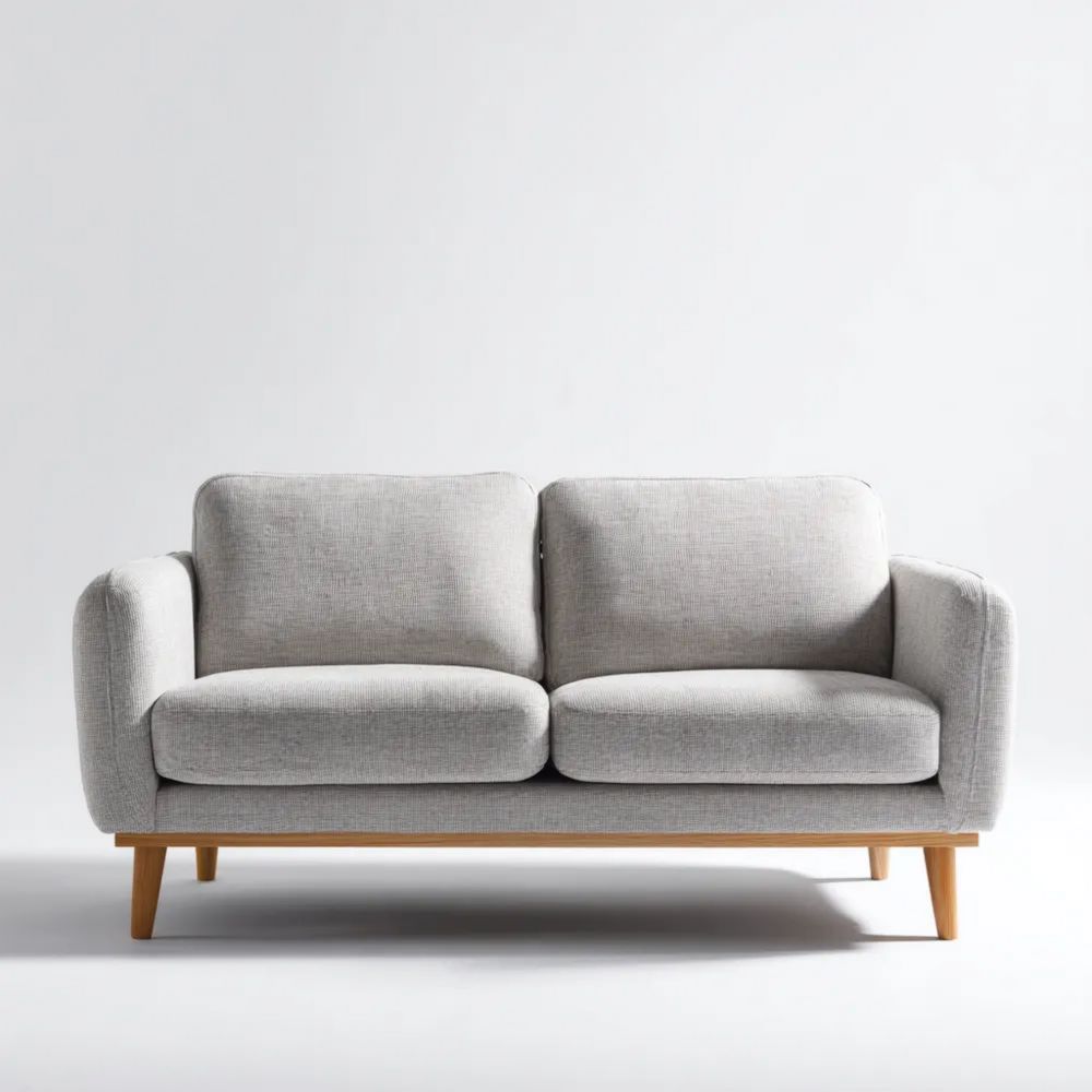 Divano a due posti 150x85x75 cm - Grigio Chiaro - Design moderno