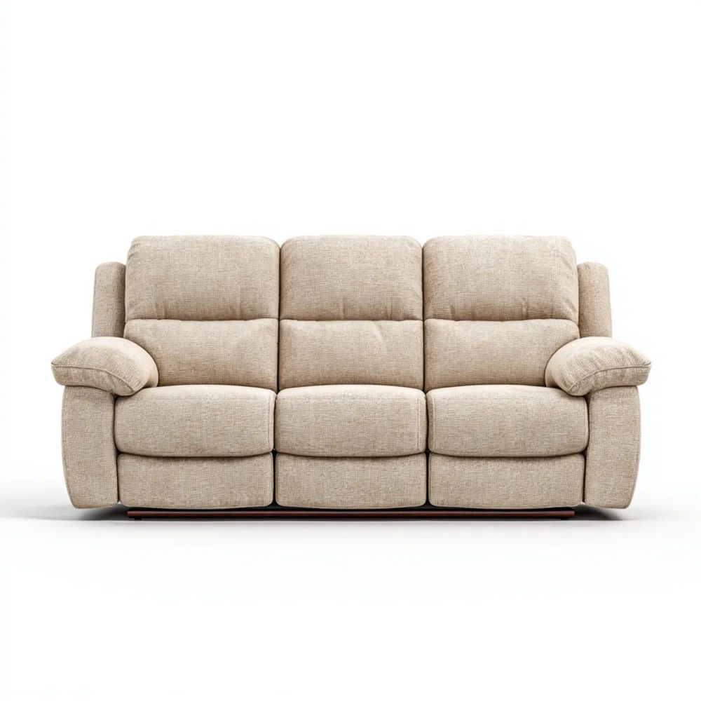 3-Sitzer-Sofa Stoff 220x95x100 cm – Beige – Gemütliches Design