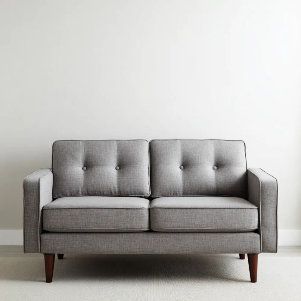 2-Sitzer-Sofa Stoff 150x80x85 cm – Hellgrau – Modernes Design