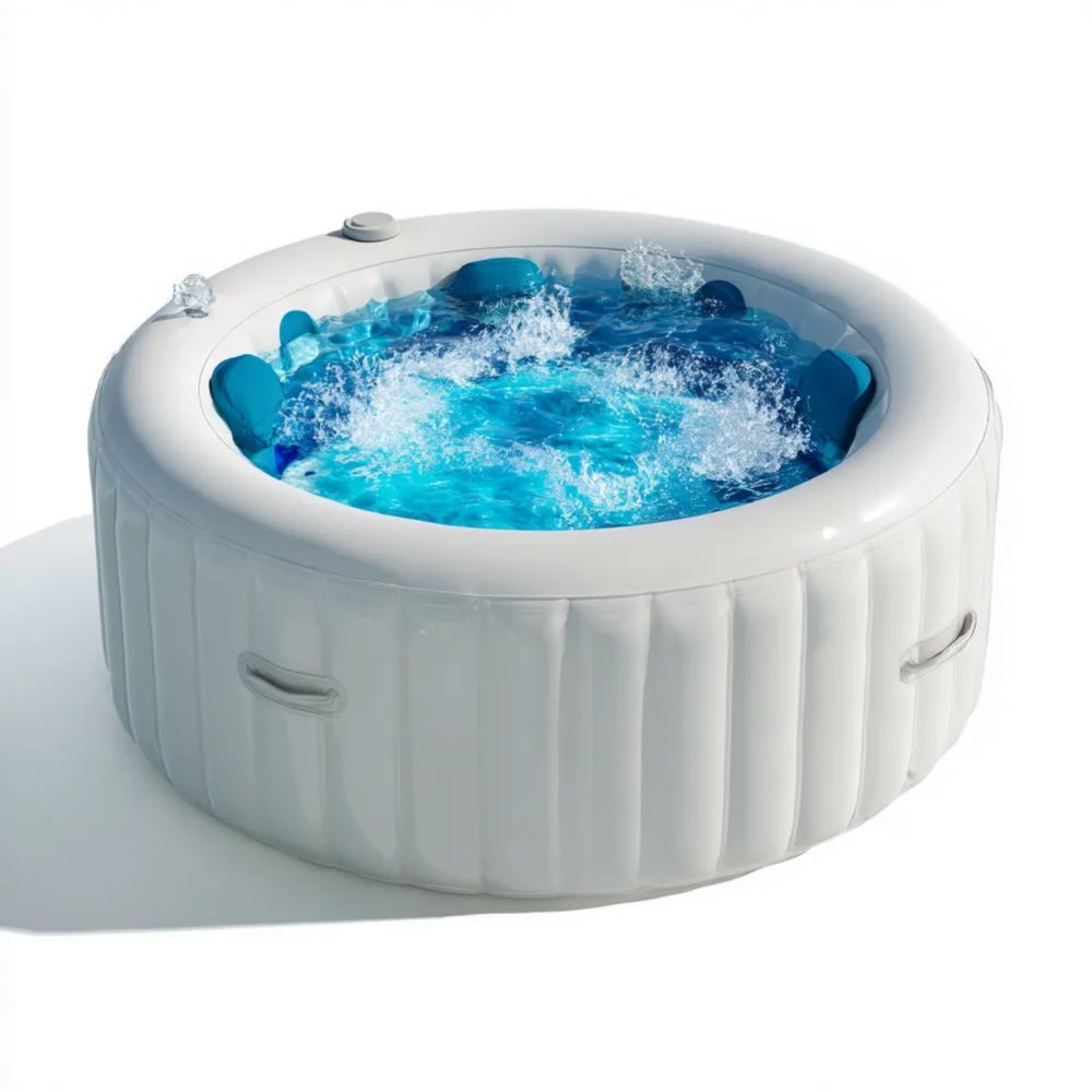 Aufblasbarer Whirlpool 200x200x70 cm - Weiß - Outdoor Spa