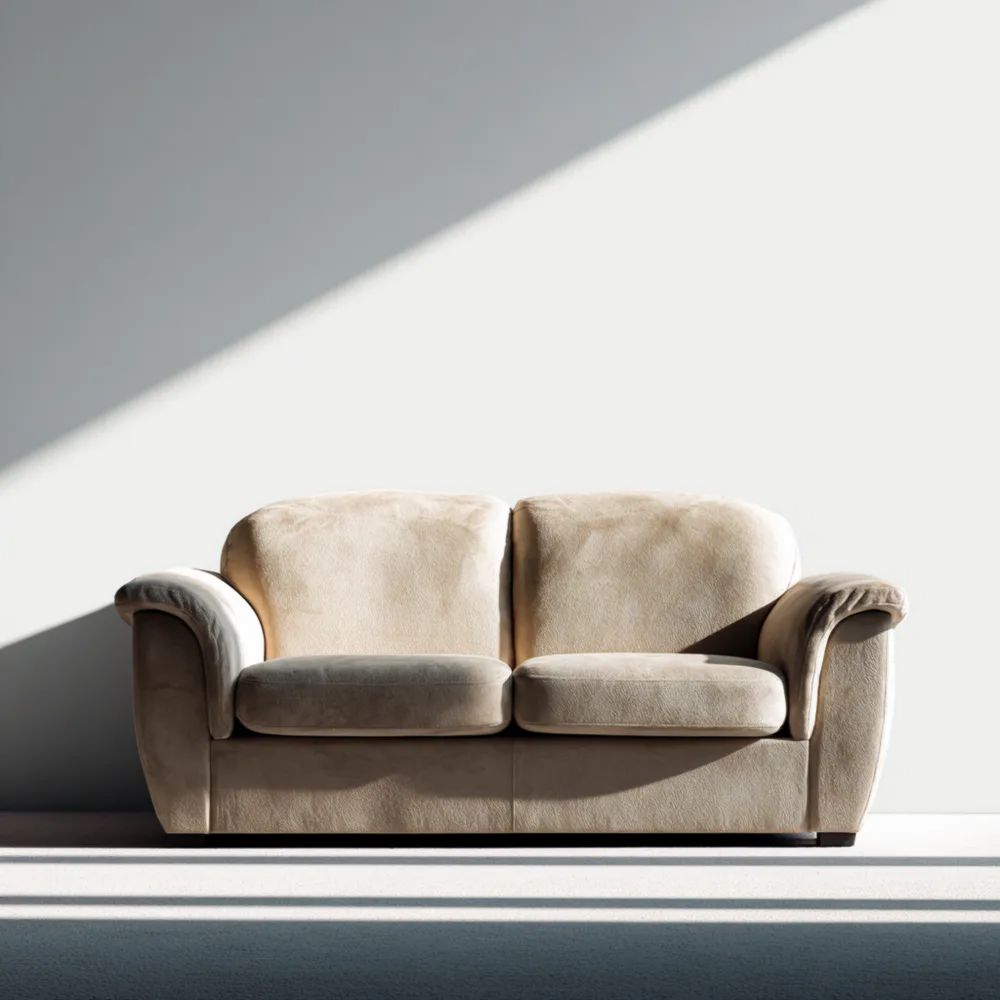 2-Sitzer-Sofa Mikrofaser 150x85x90 cm - Beige - Klassisches Design