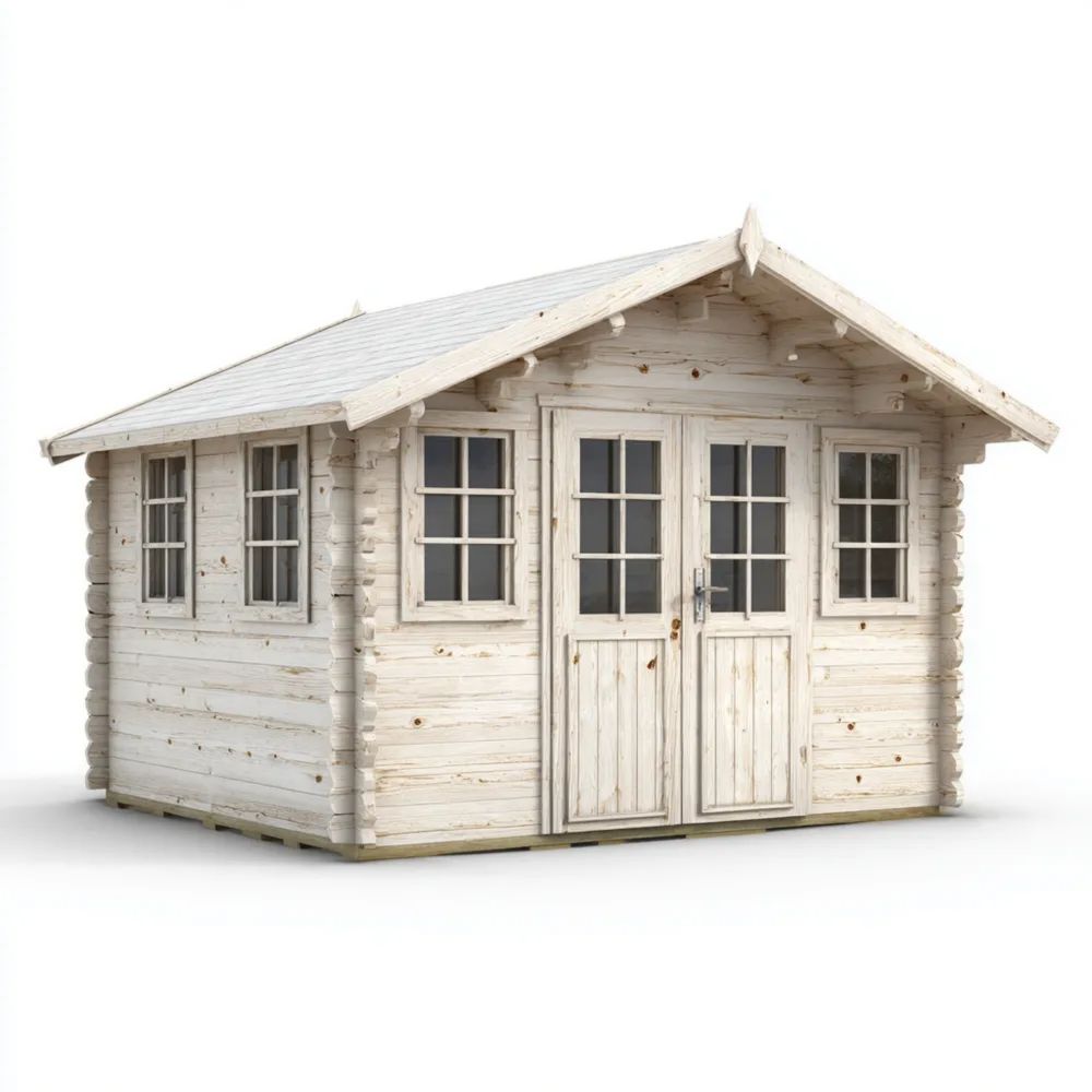 Casetta da giardino in legno 300x250x220 cm – Naturale – Design classico