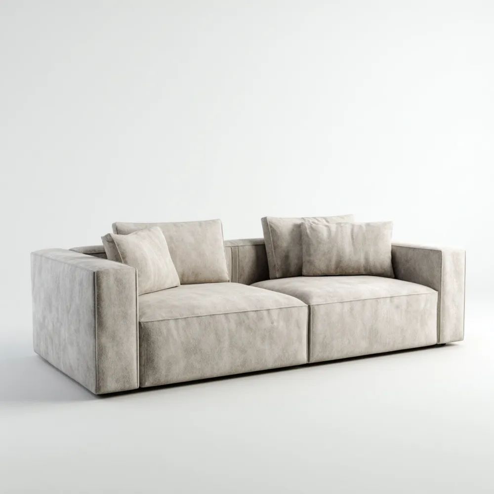 Divano a due posti 180x95x85 cm - Beige - Design Moderno