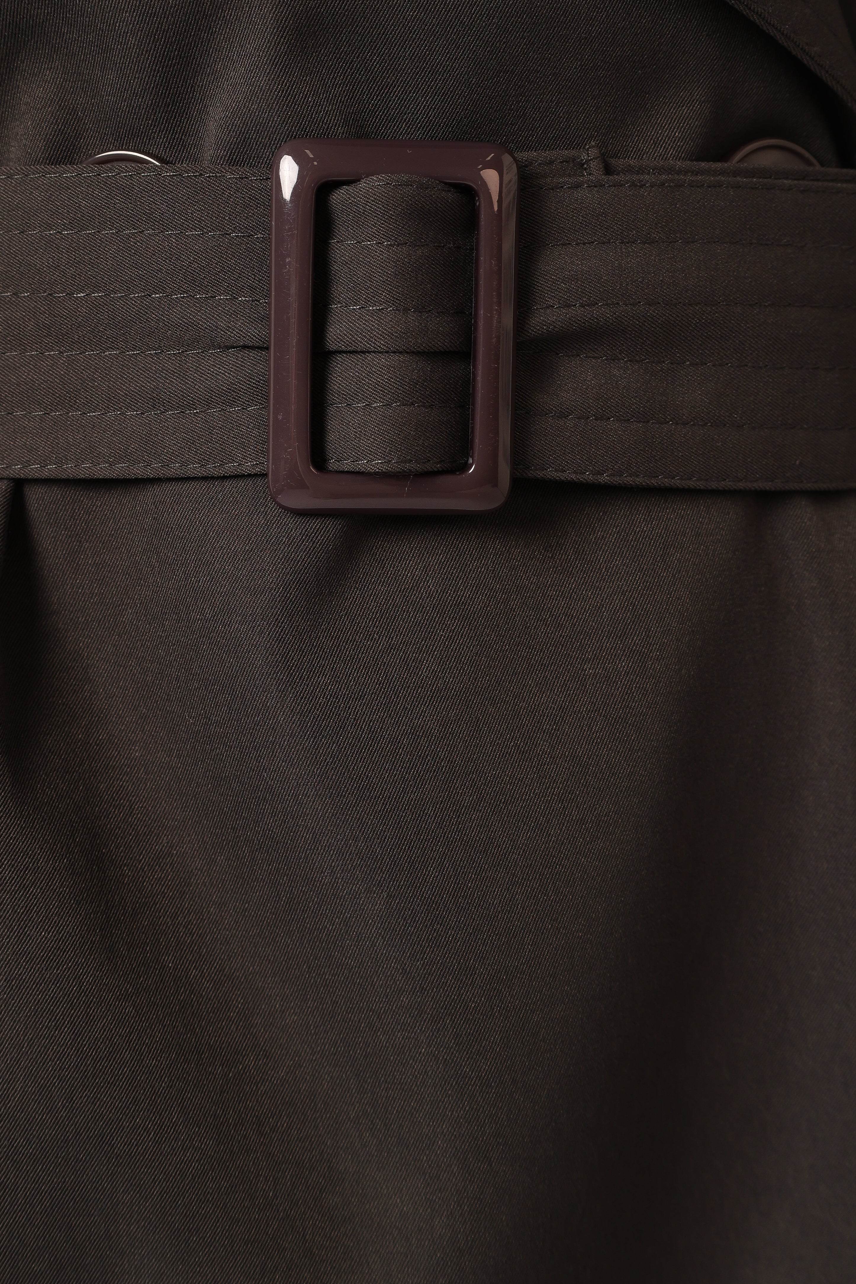 Billy Button Front Trench Coat - Charcoal-Lovveek