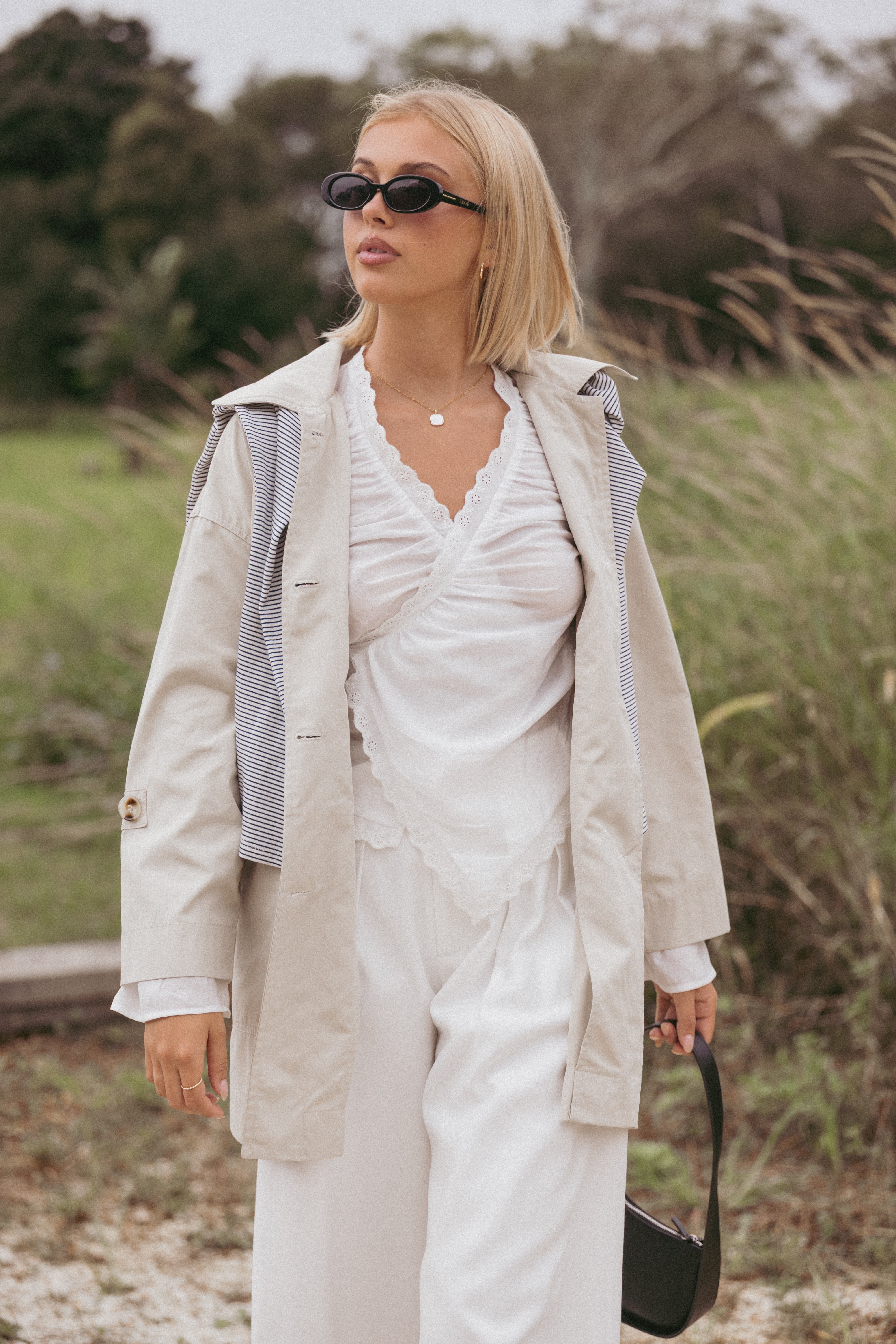 Stella Button Front Collar Jacket - Taupe-Lovveek