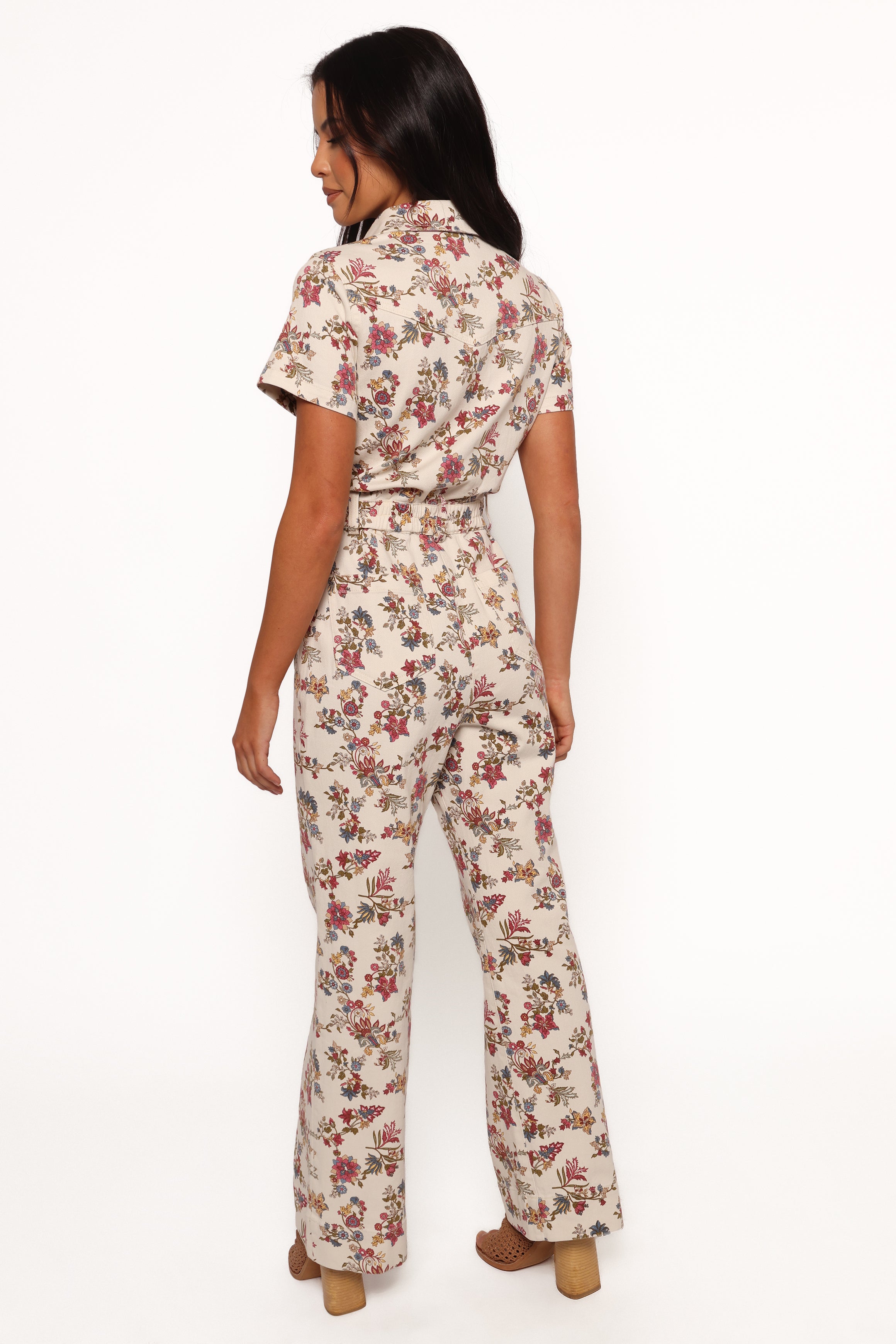 Gisel Jumpsuit - Ivory Multi-Lovveek