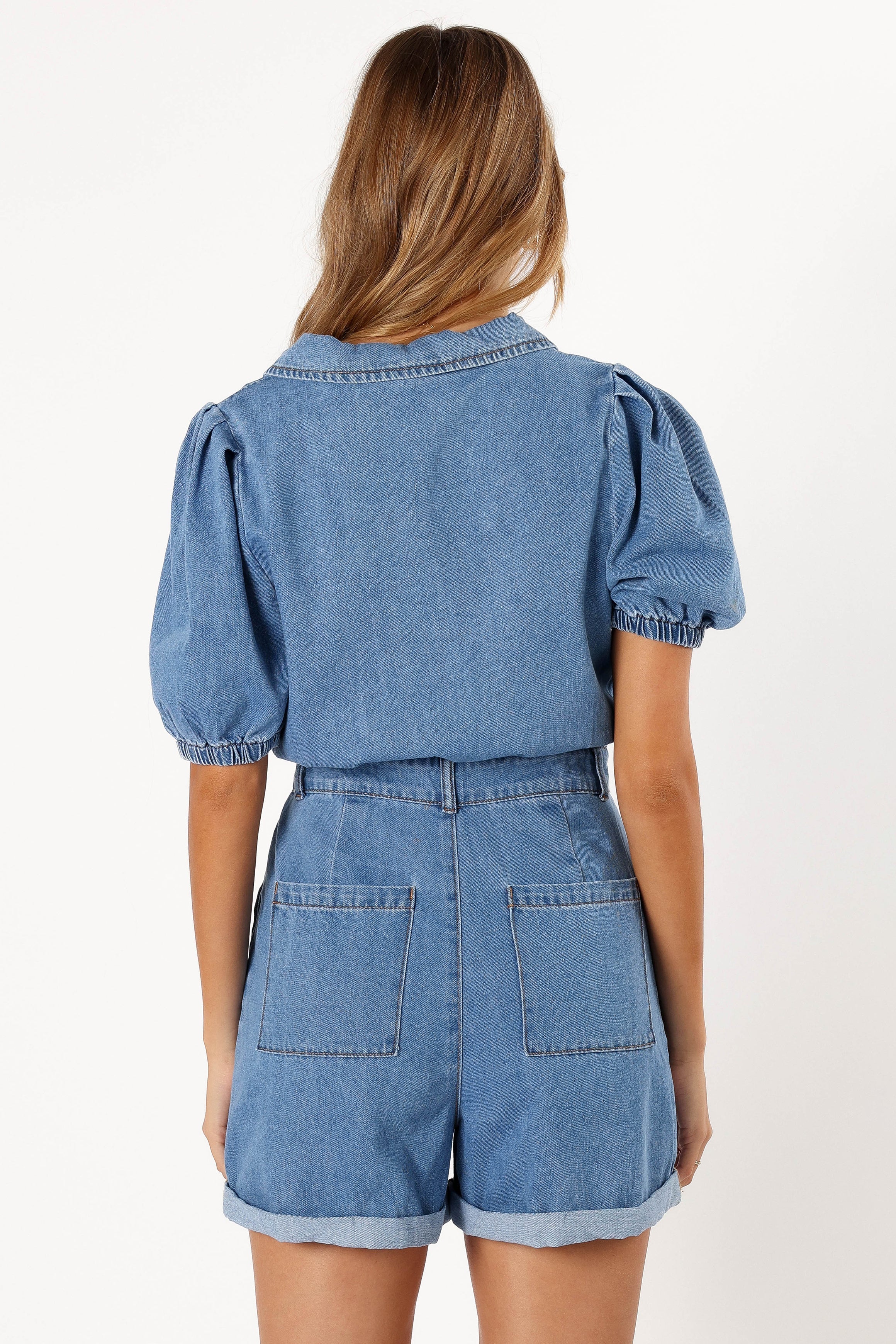 Harry Romper - Medium Denim-Lovveek
