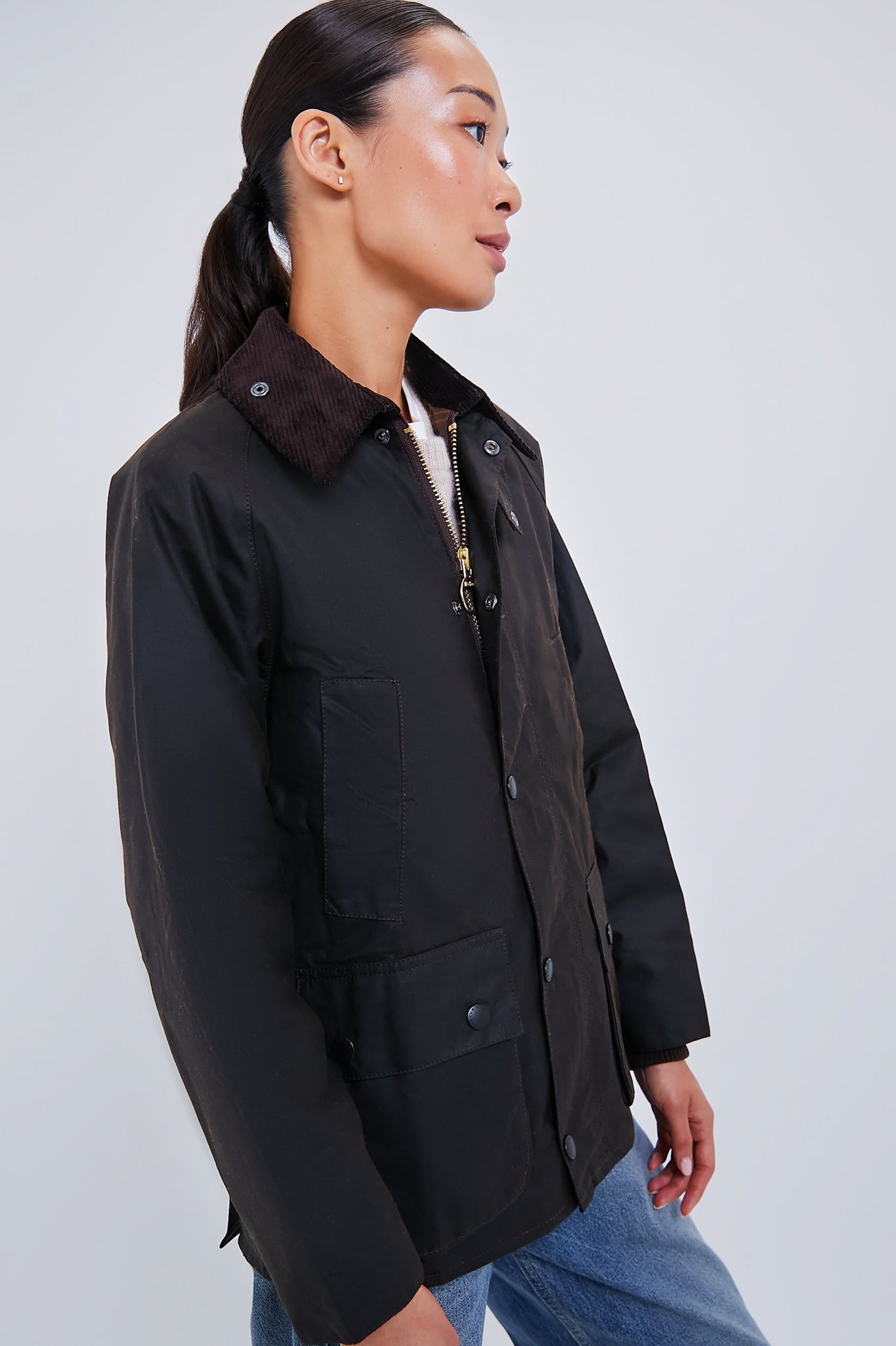 Womens Classic Bedale Wax Jacket-Get Girly