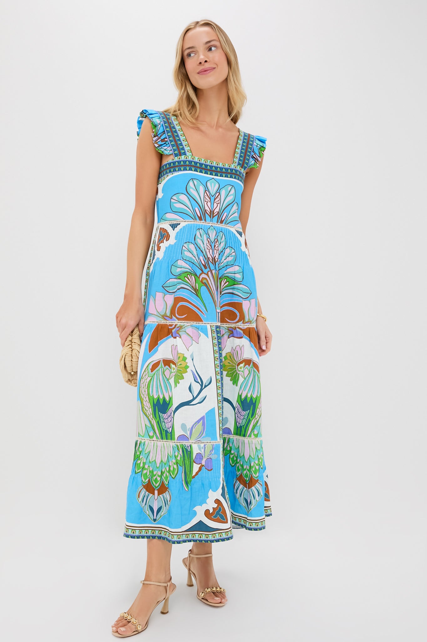 Blue Multicolor Sybill Dress-Get Girly