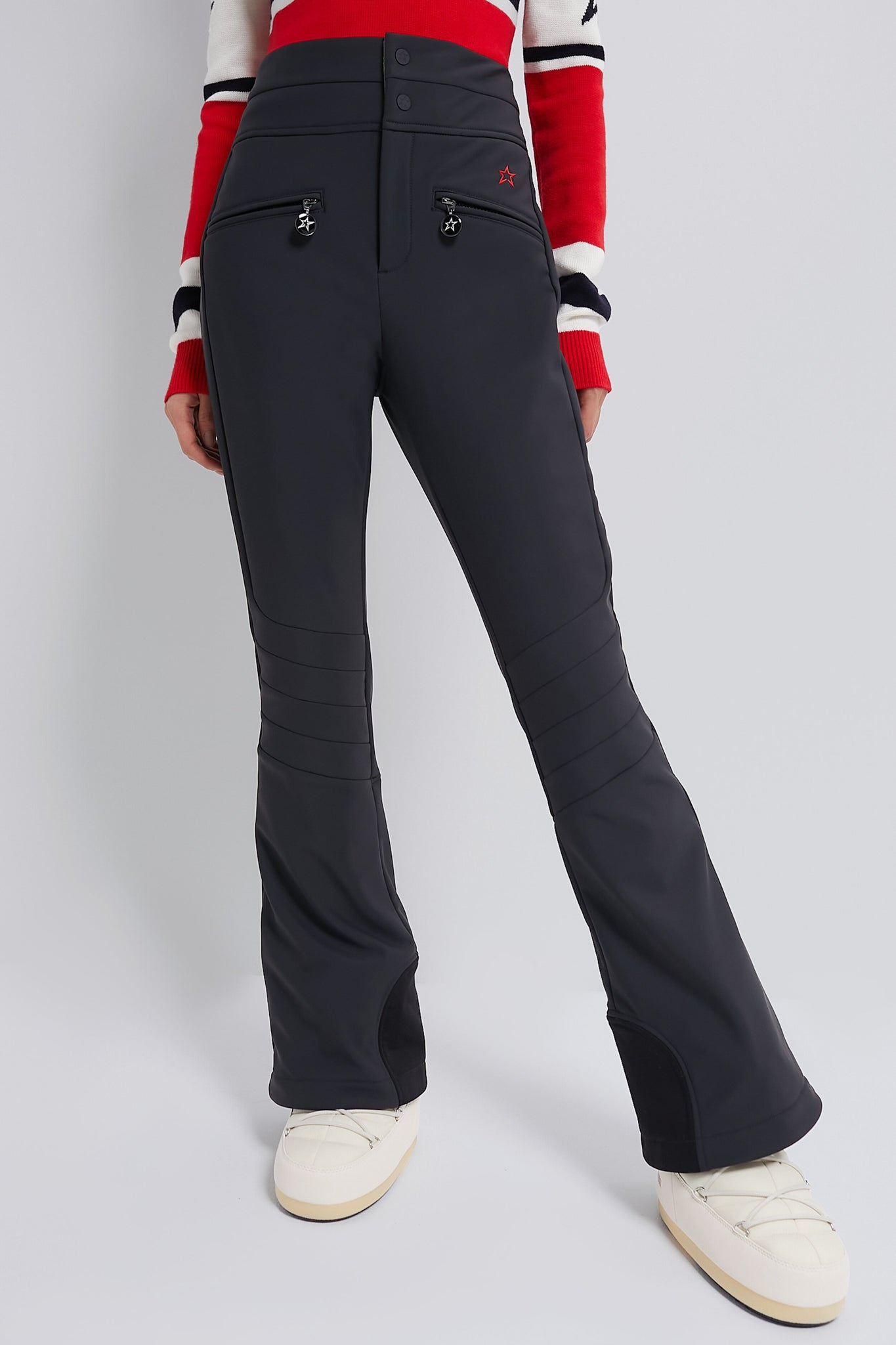 Black Aurora High Waist Flare Ski Pant-Get Girly