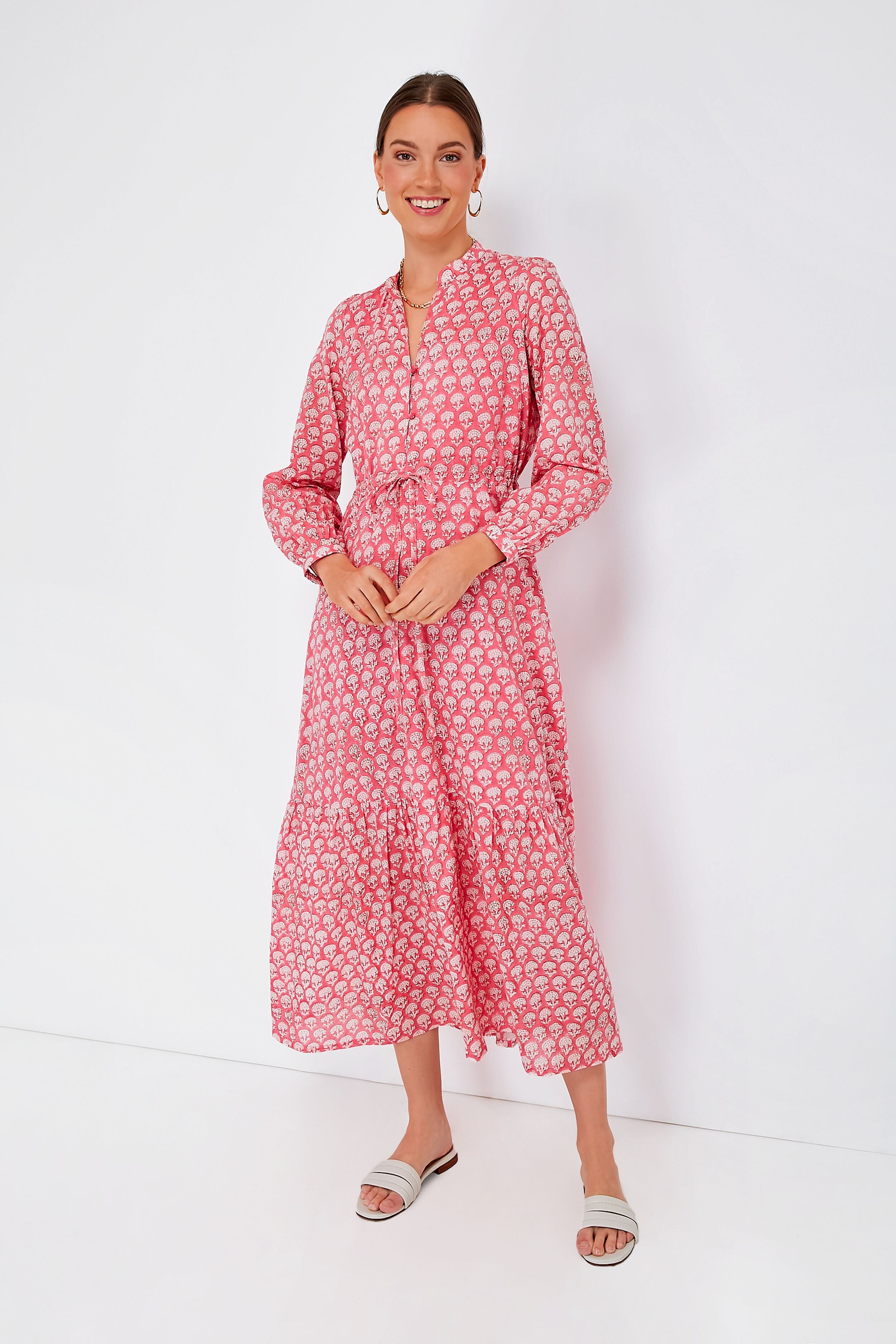 Crescent Flower Bon Pink Frances 3 Dress-Get Girly