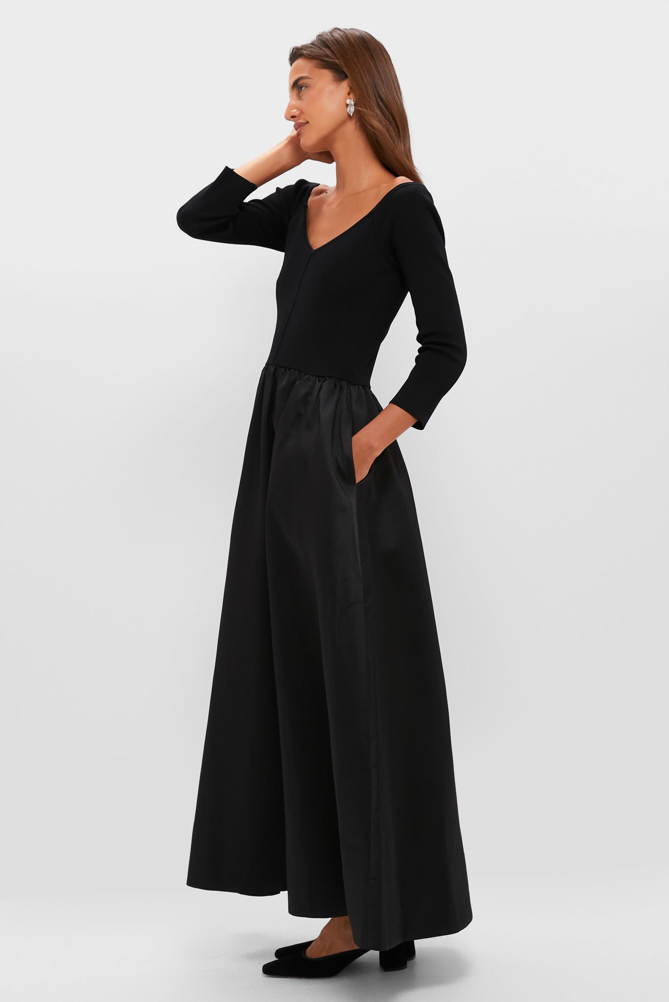 Black Dupioni Clea Dress-Get Girly