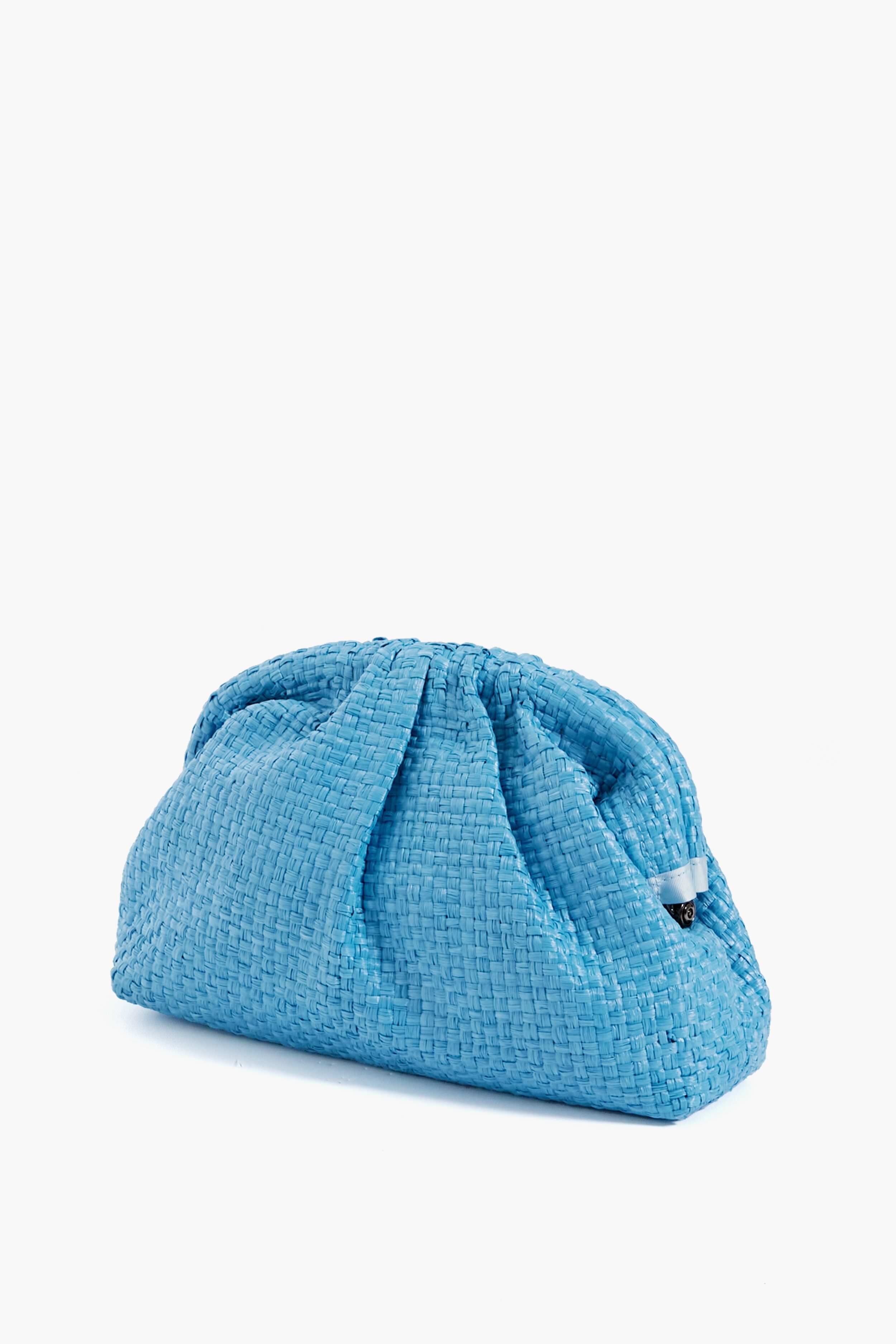 Azzurro Straw Game Clutch-Get Girly