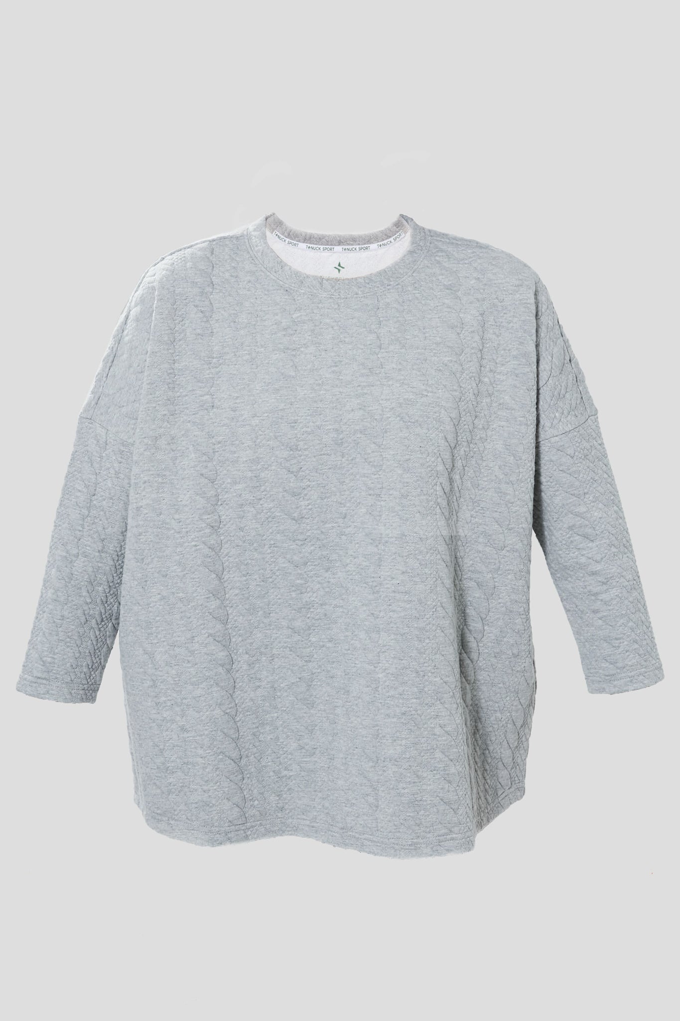 Gray Cable Ally Swing Sweatshirt-Get Girly