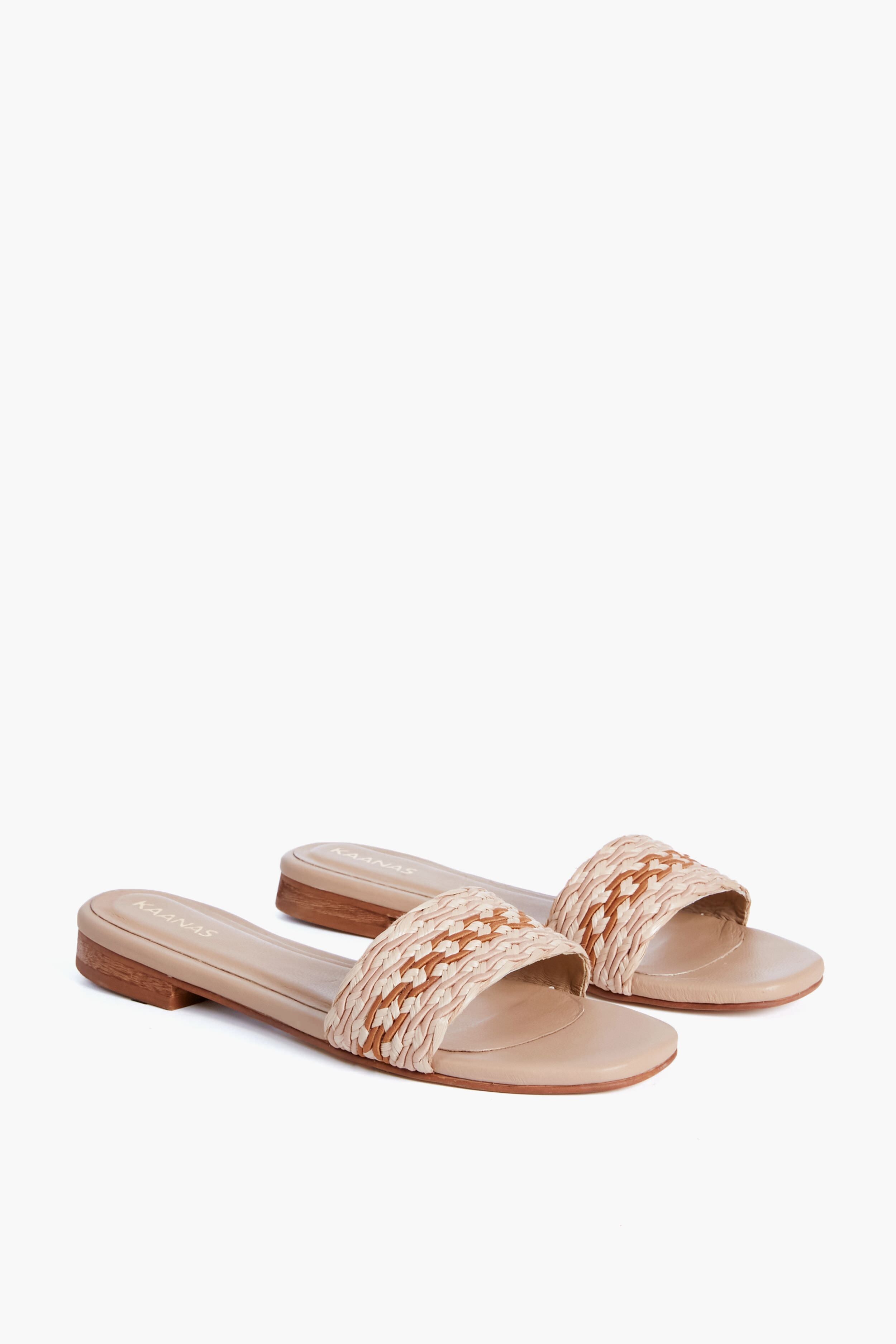 Almond Taboga Multi Color Raffia Sandal-Get Girly