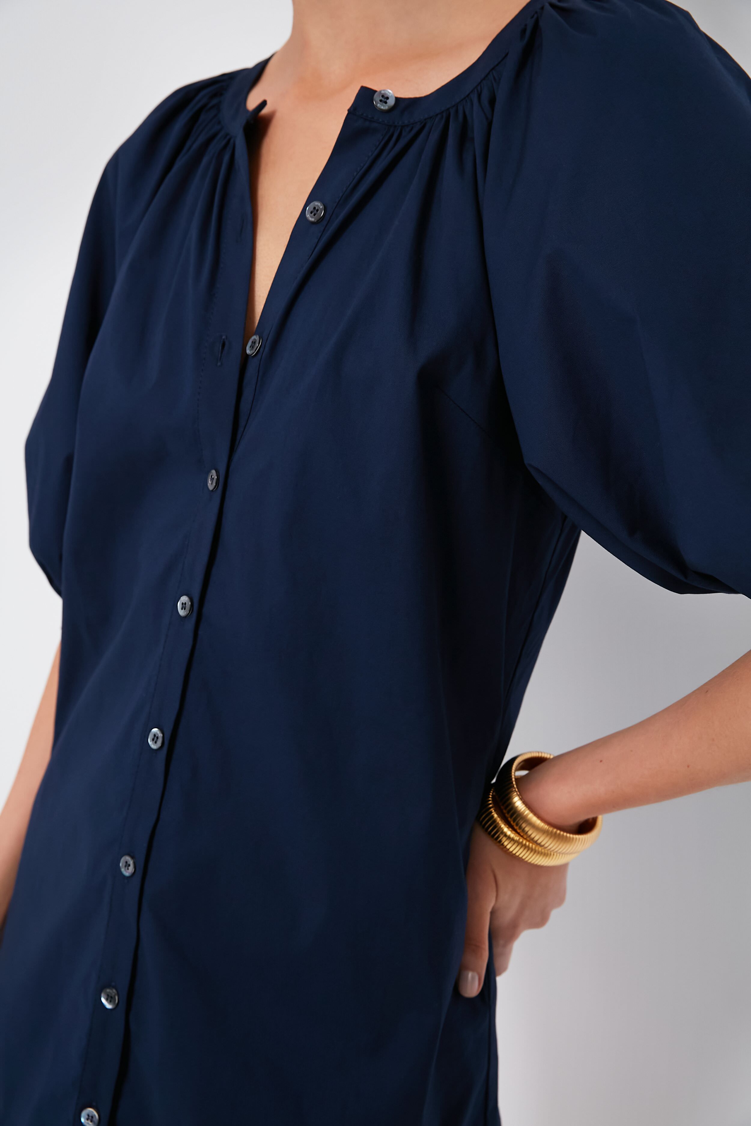 Navy Mini Vincent Dress-Get Girly