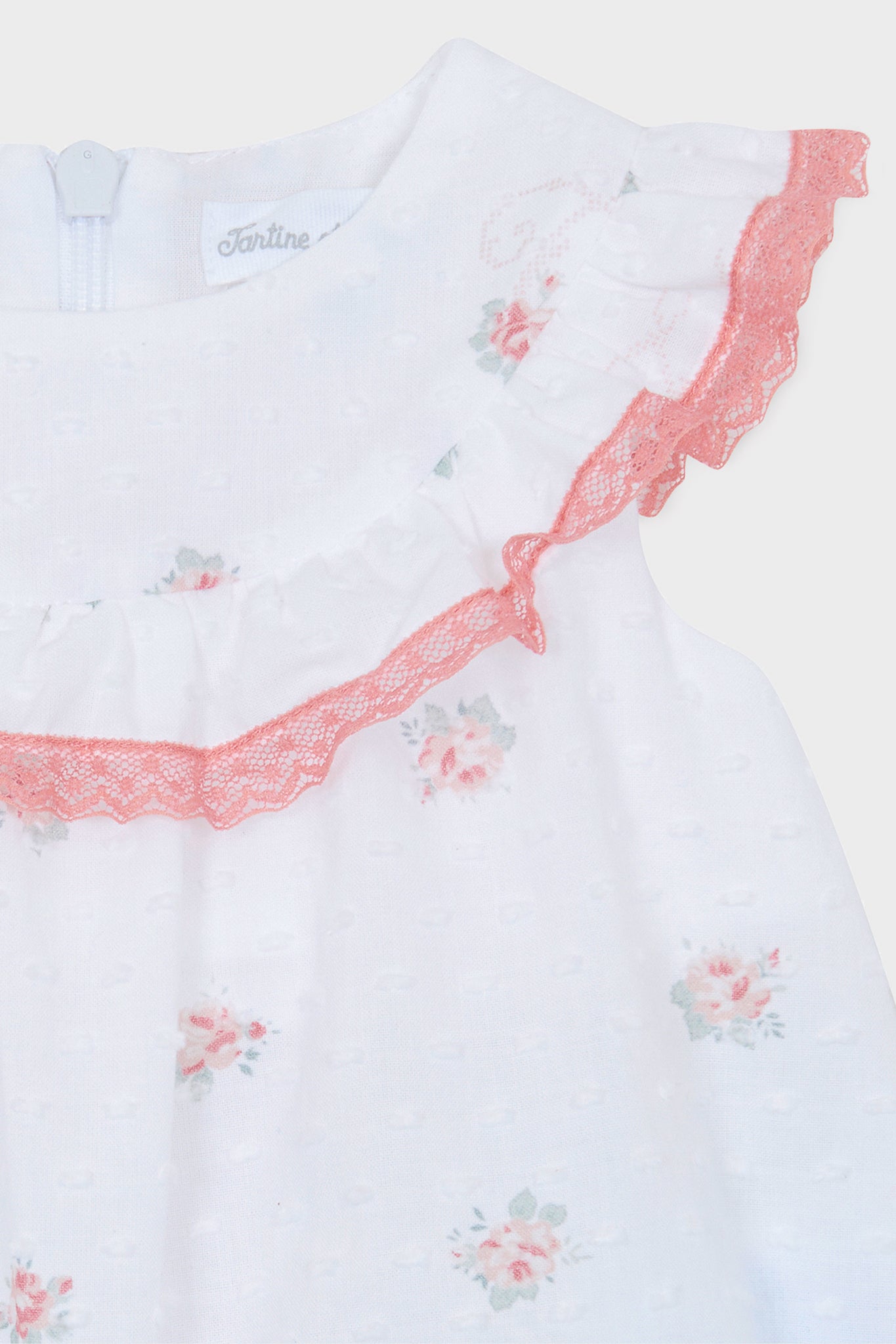 White Floral Baby Romper-Get Girly