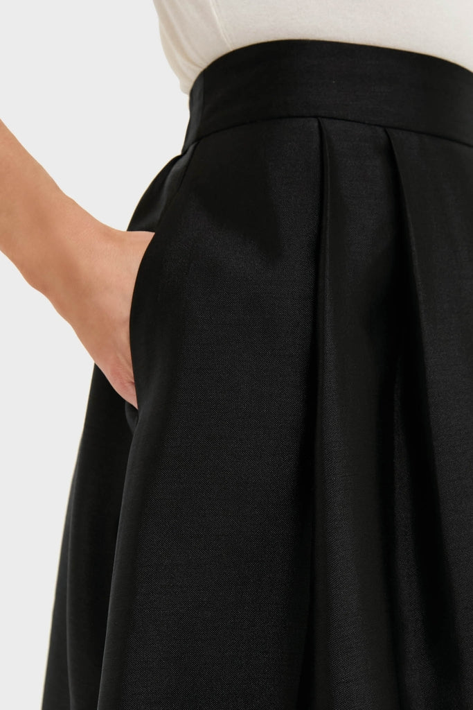 Black Dupioni Kendall Skirt-Get Girly