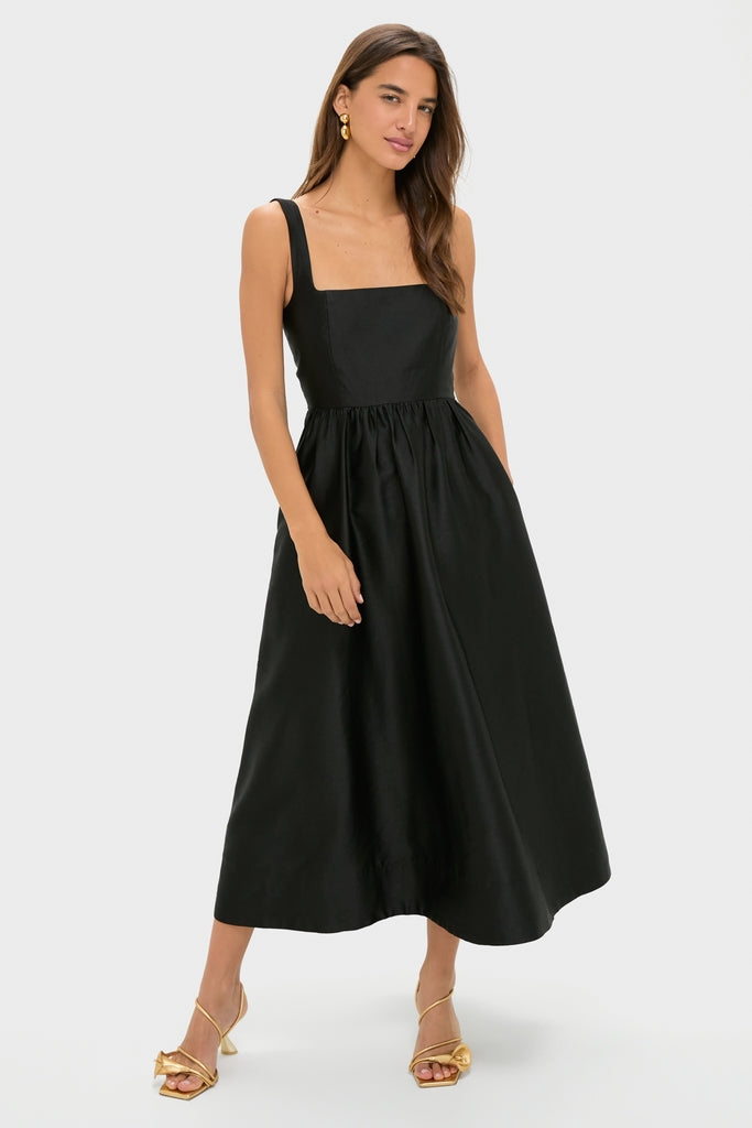 Black Dupioni Esme Dress-Get Girly