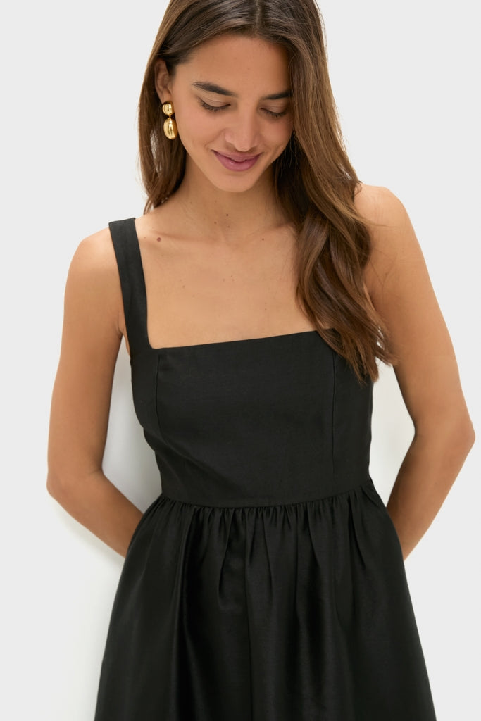 Black Dupioni Esme Dress-Get Girly