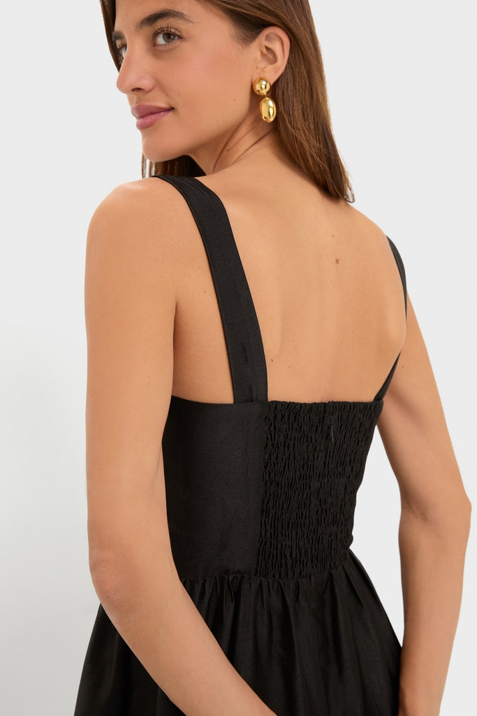 Black Dupioni Esme Dress-Get Girly