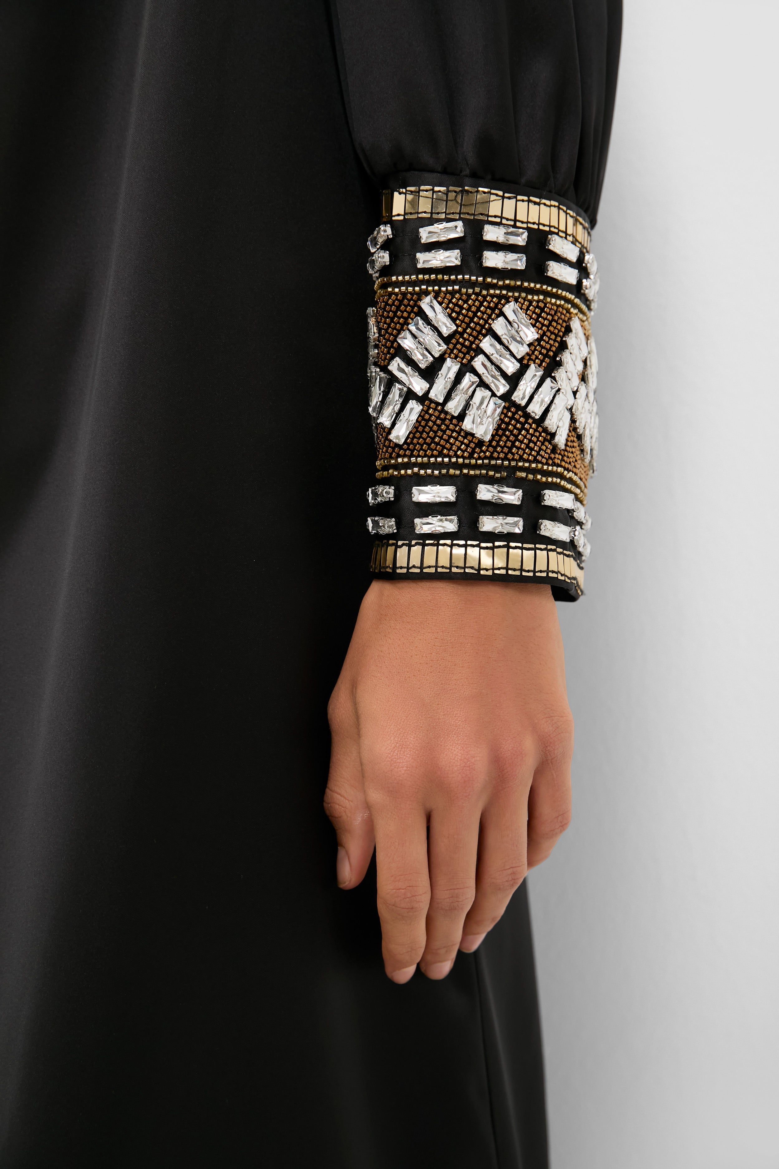 Black Embellished Faven Dress-Get Girly