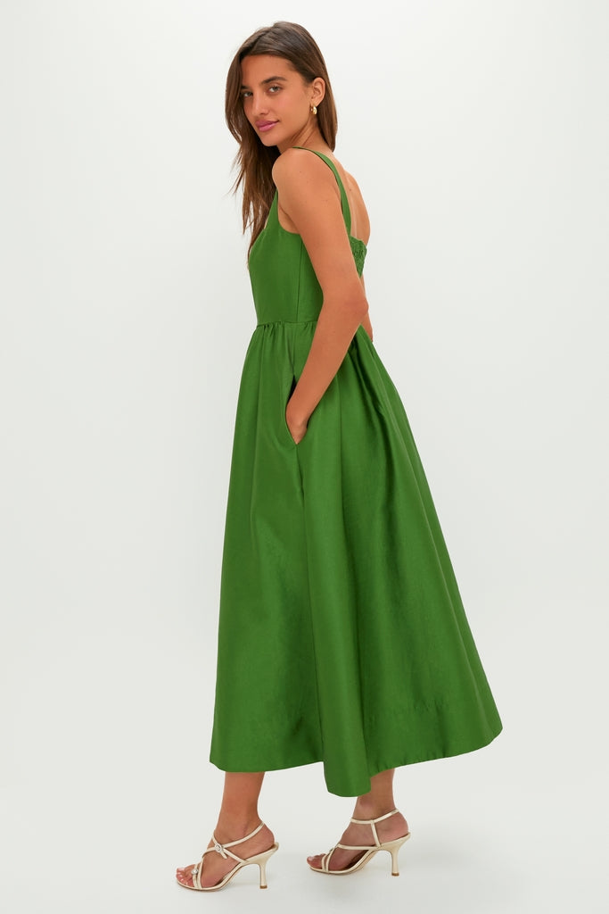 Green Dupioni Esme Dress-Get Girly