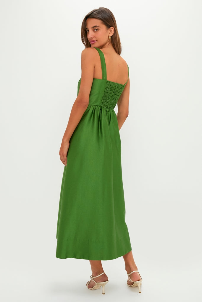 Green Dupioni Esme Dress-Get Girly