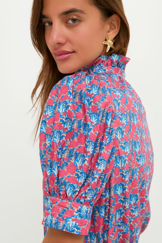 Gold & Blue Starfish Marina Earrings-Get Girly