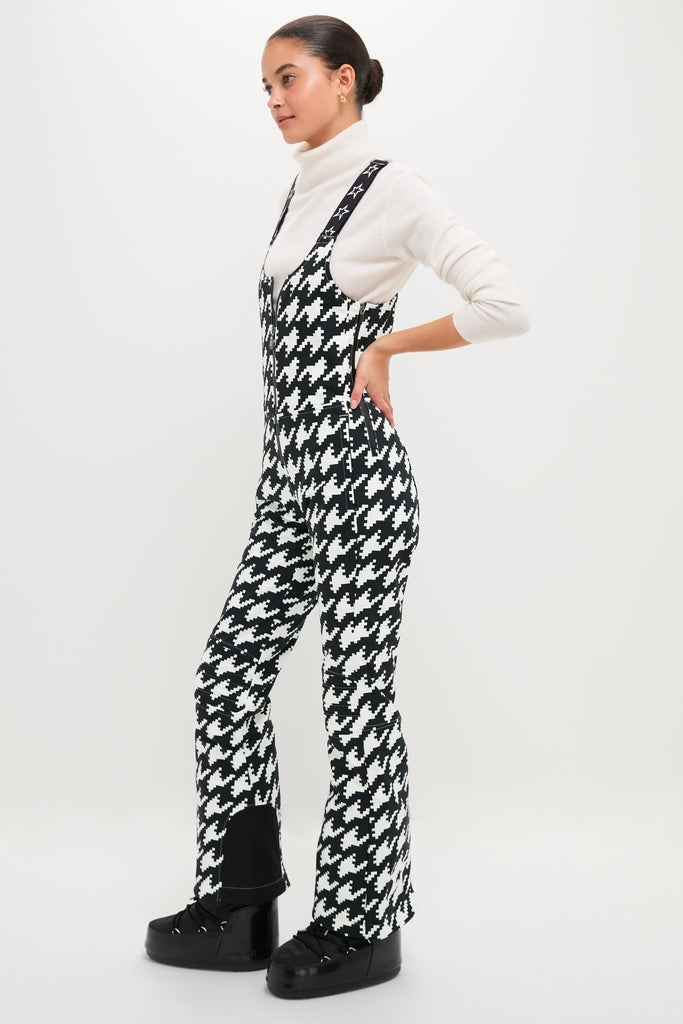 Black and White Houndstooth JG Bib Ski Pant-Get Girly