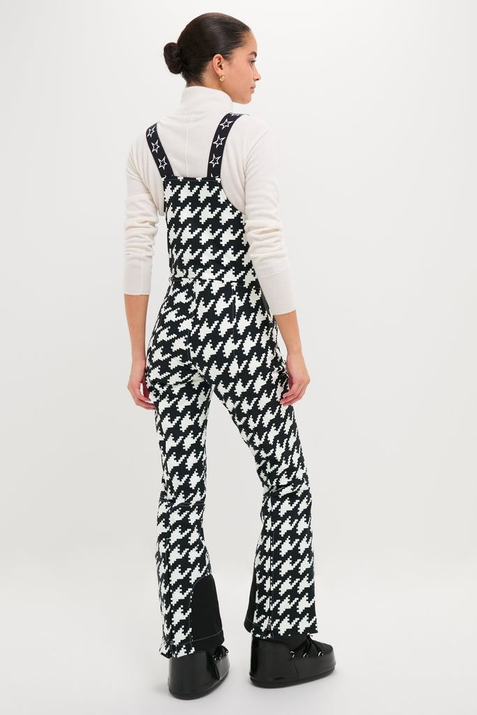 Black and White Houndstooth JG Bib Ski Pant-Get Girly