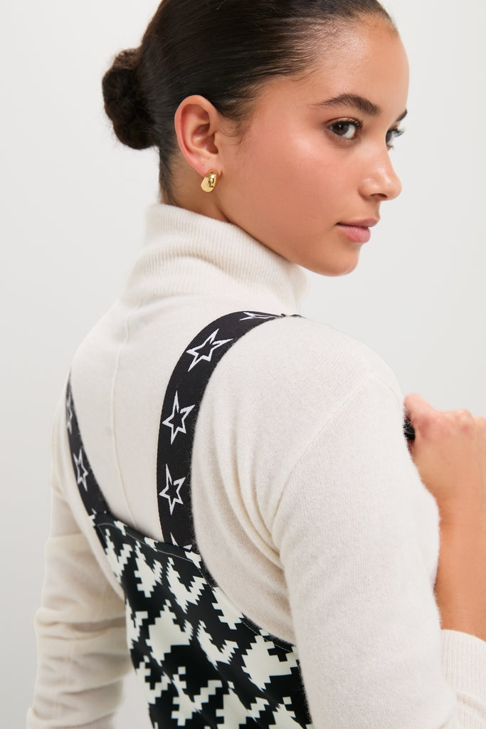 Black and White Houndstooth JG Bib Ski Pant-Get Girly