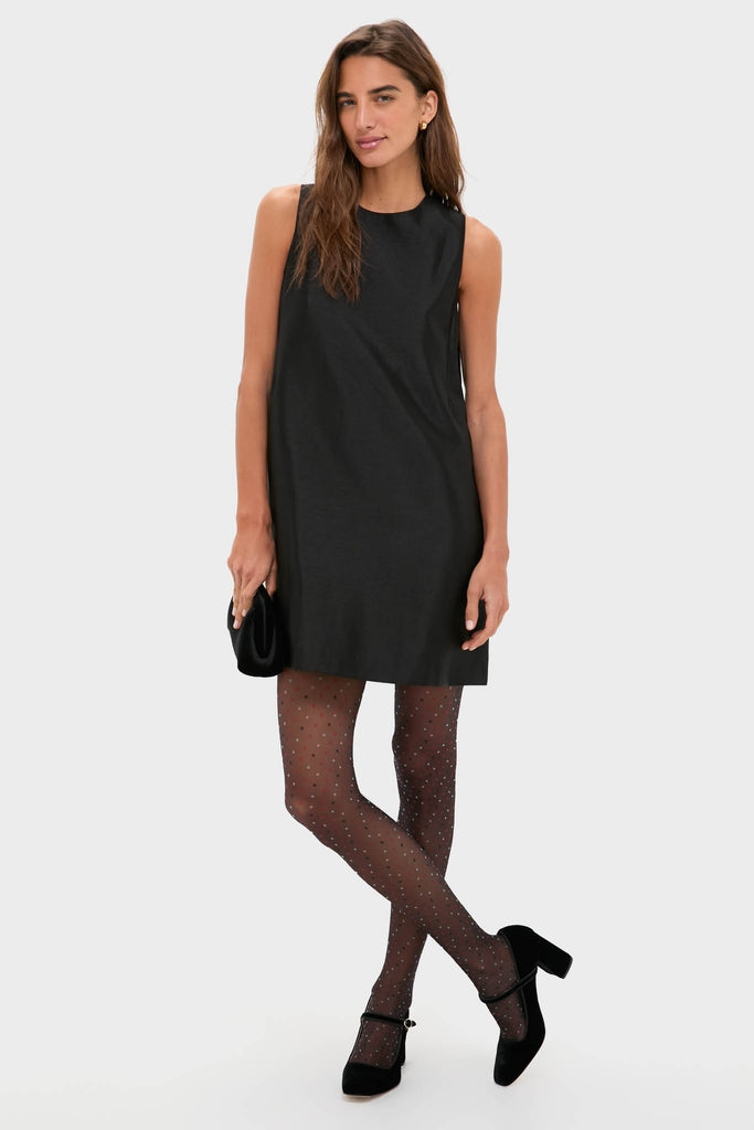 Black and Red Multicolored Dot Tights-Get Girly