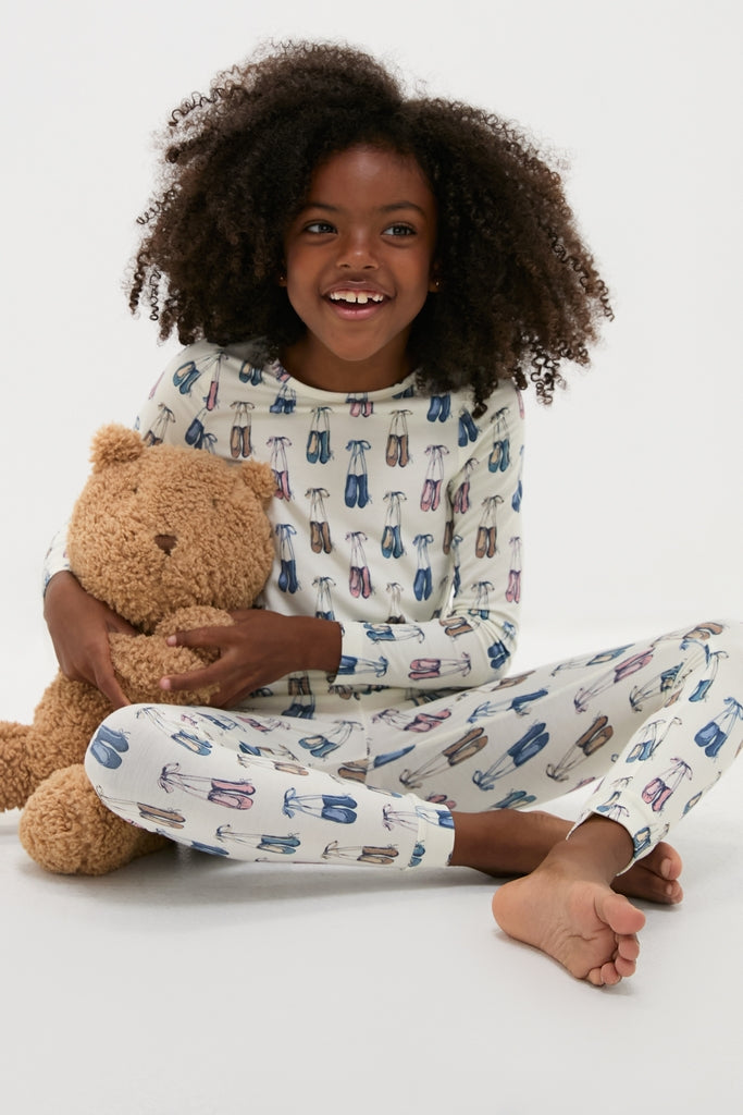 Ballet Slippers Kids Bamboo Pj Set-Get Girly