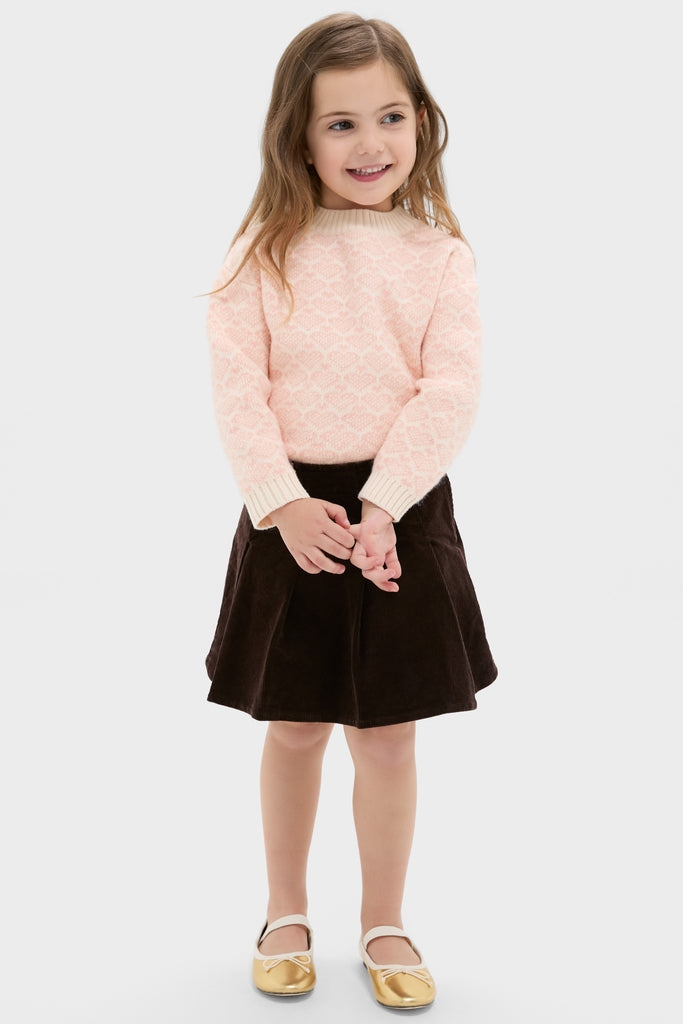 Girls Pleated Corduroy Skirt-Get Girly