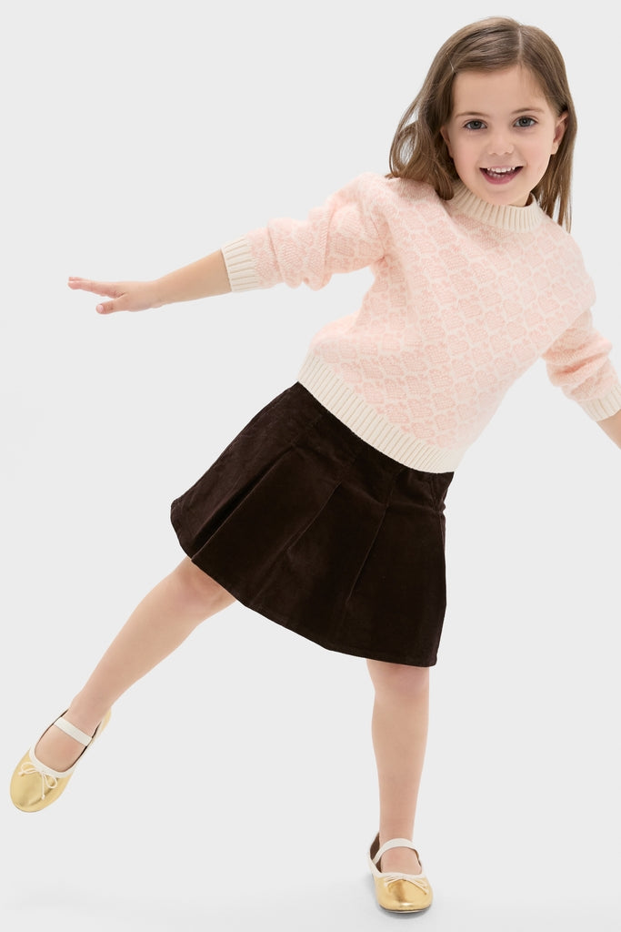 Girls Pleated Corduroy Skirt-Get Girly