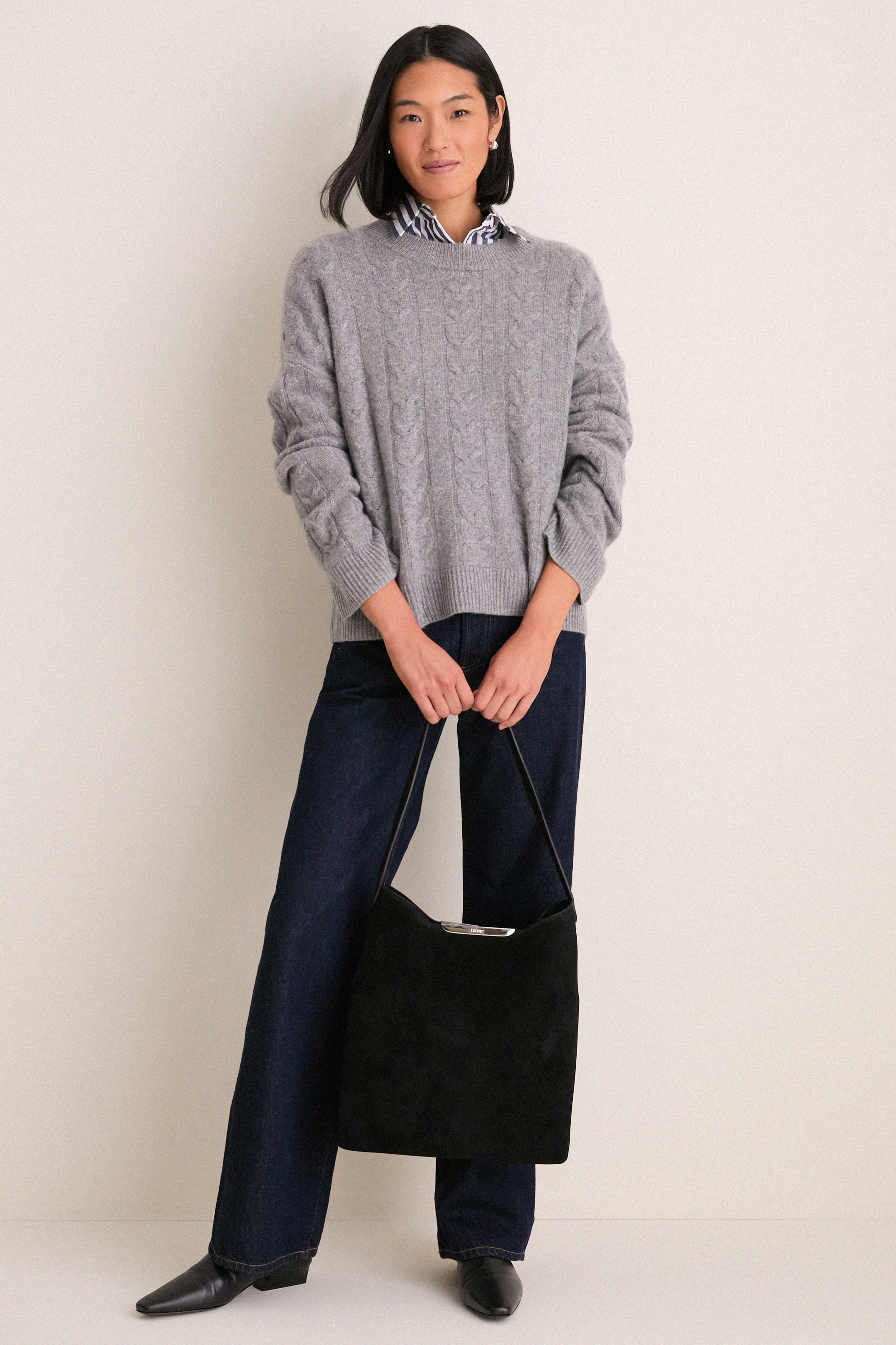 Black and Silver Suede Gemini Bag-Get Girly