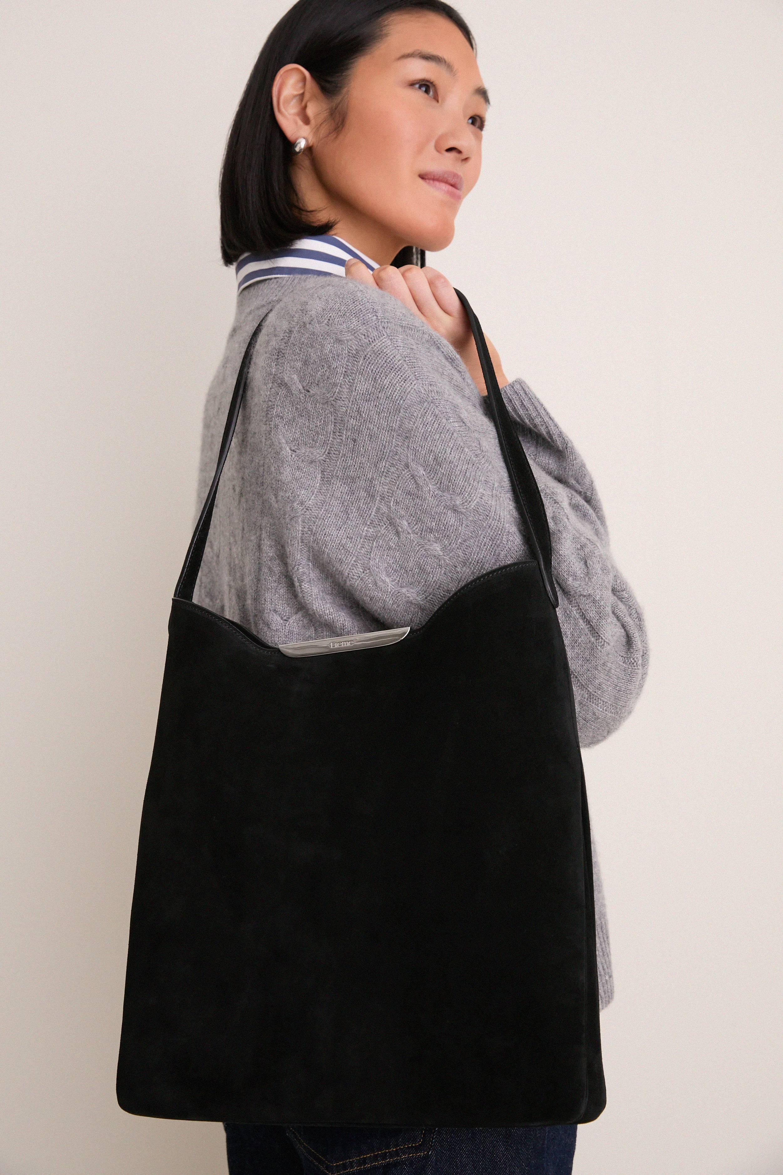 Black and Silver Suede Gemini Bag-Get Girly