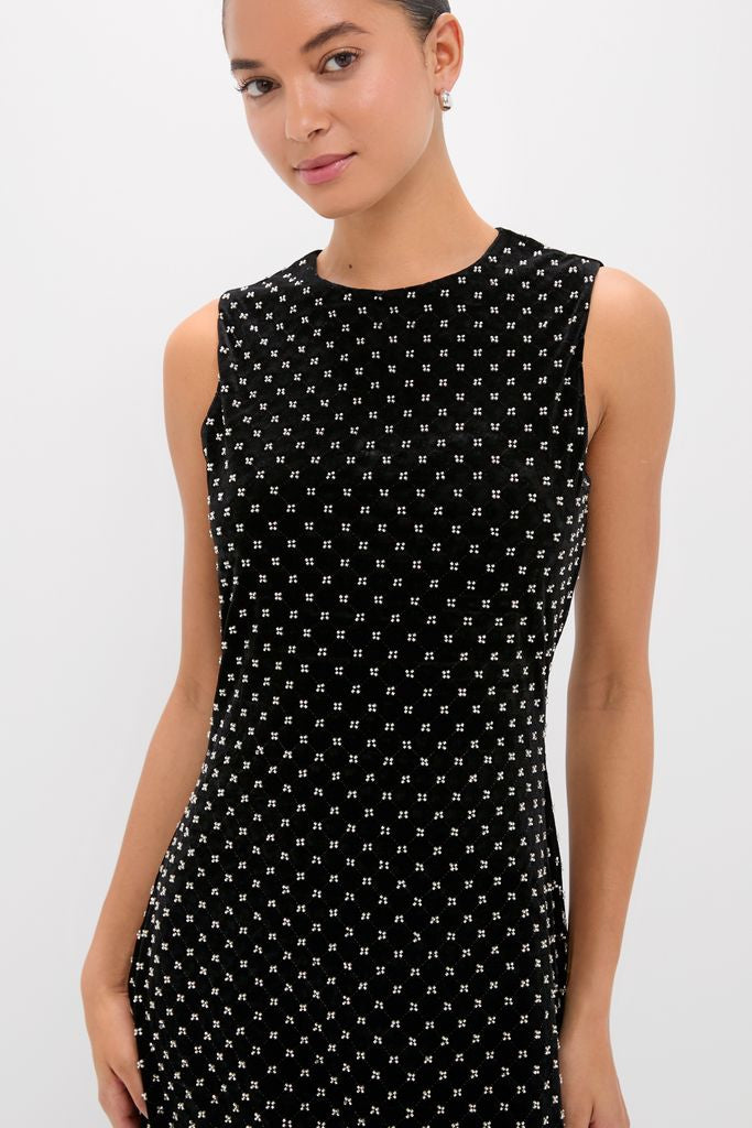 Black Embellished Velvet Antonia Maxi Dress-Get Girly