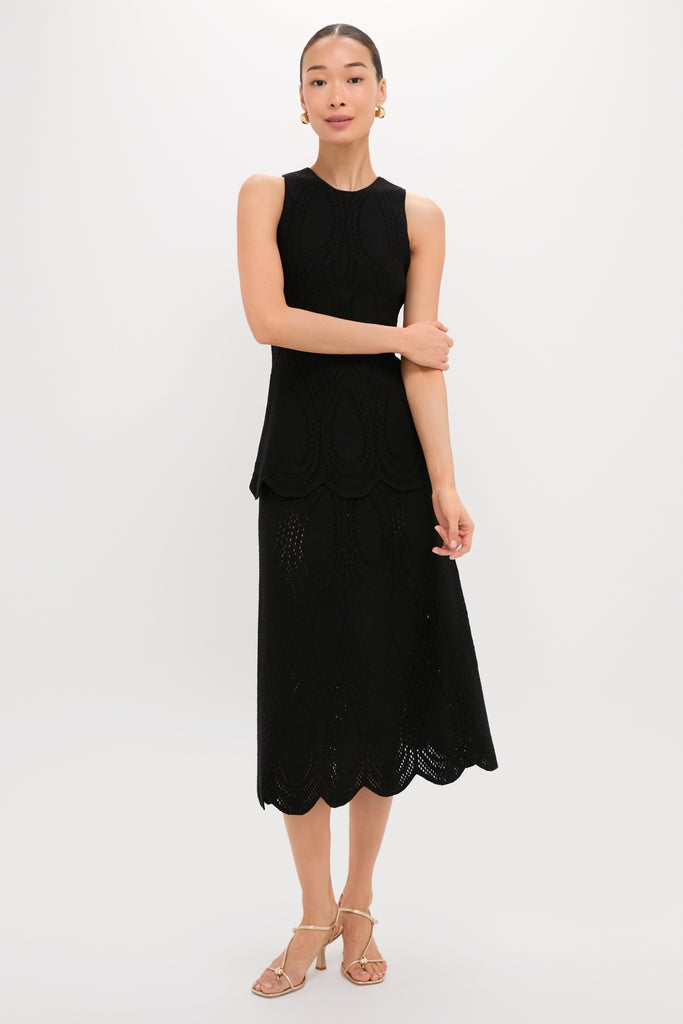Black Zandra Midi Dress-Get Girly