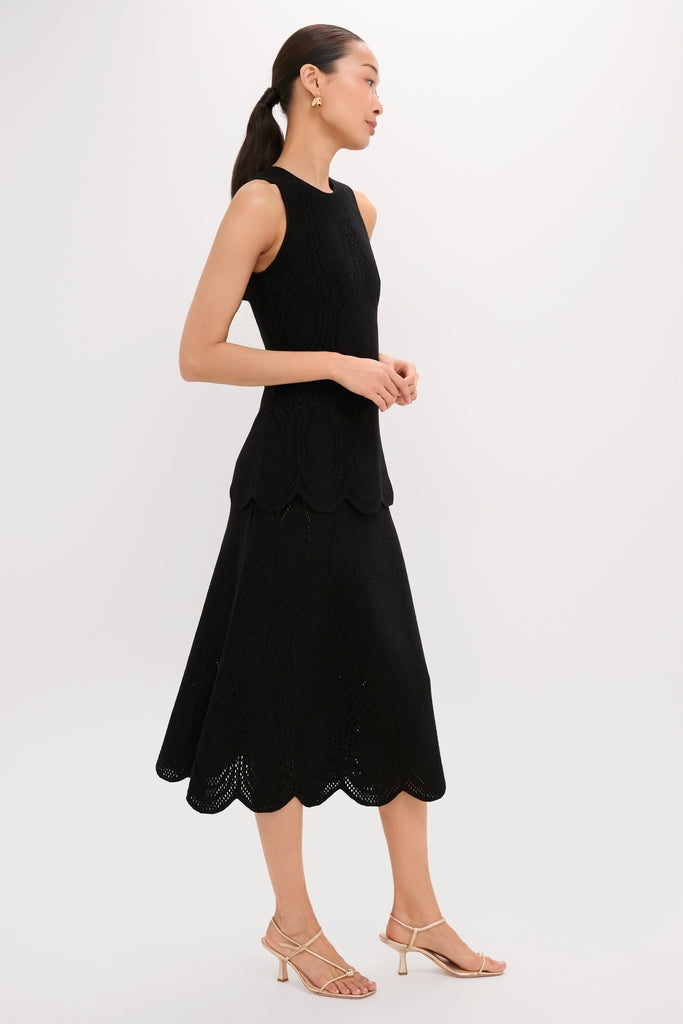 Black Zandra Midi Dress-Get Girly