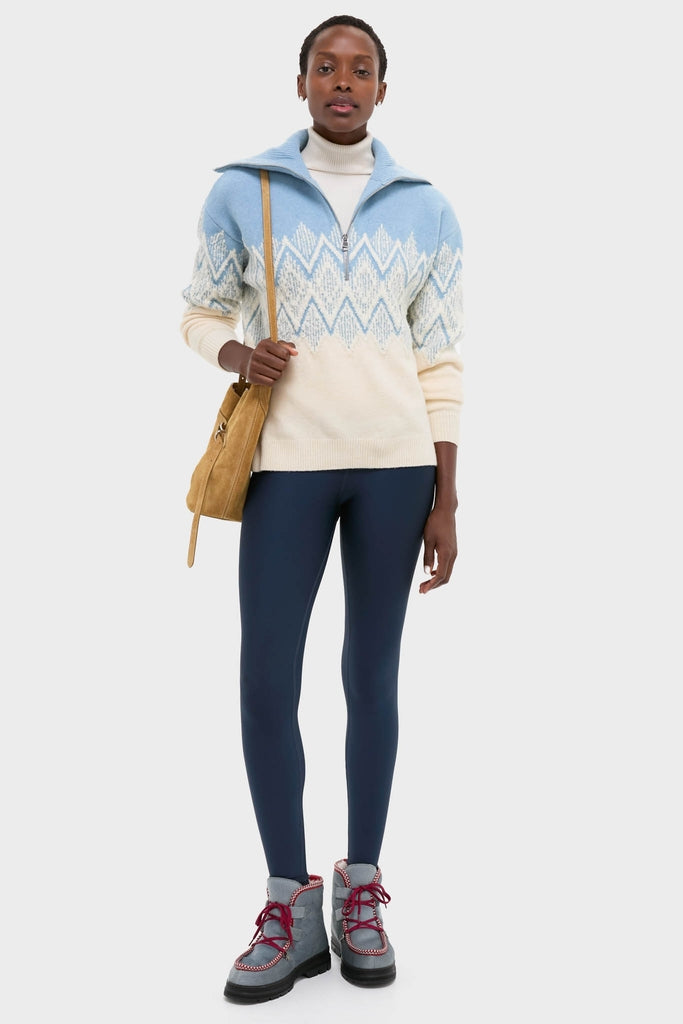 Ashley Blue Hedda Fairisle Half Zip-Get Girly