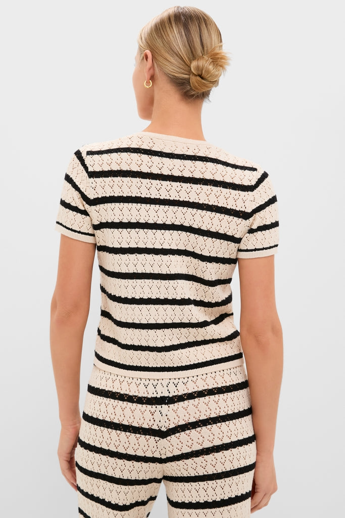 Black & Tan Stripe Portimao Top-Get Girly