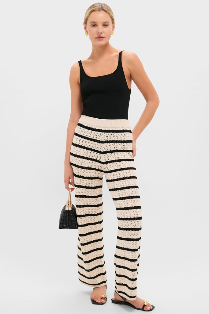 Black & Tan Stripe Portimao Pants-Get Girly
