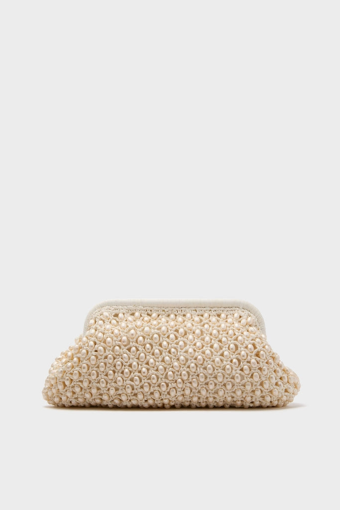 White Perola Clutch-Get Girly