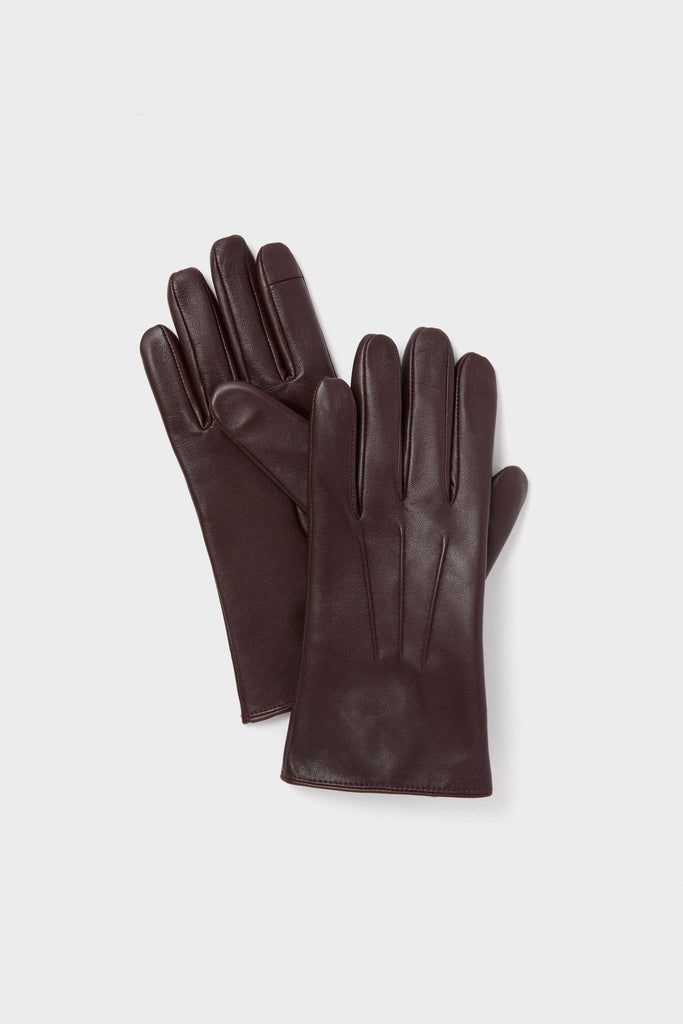 Windsor Wine Short Leather Gloves-Get Girly