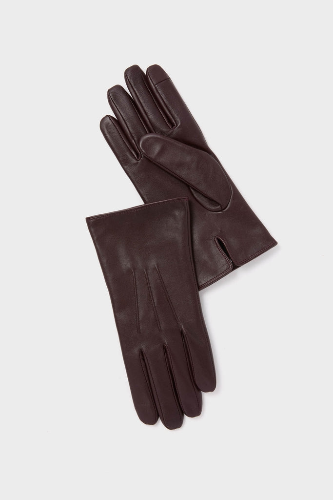 Windsor Wine Short Leather Gloves-Get Girly
